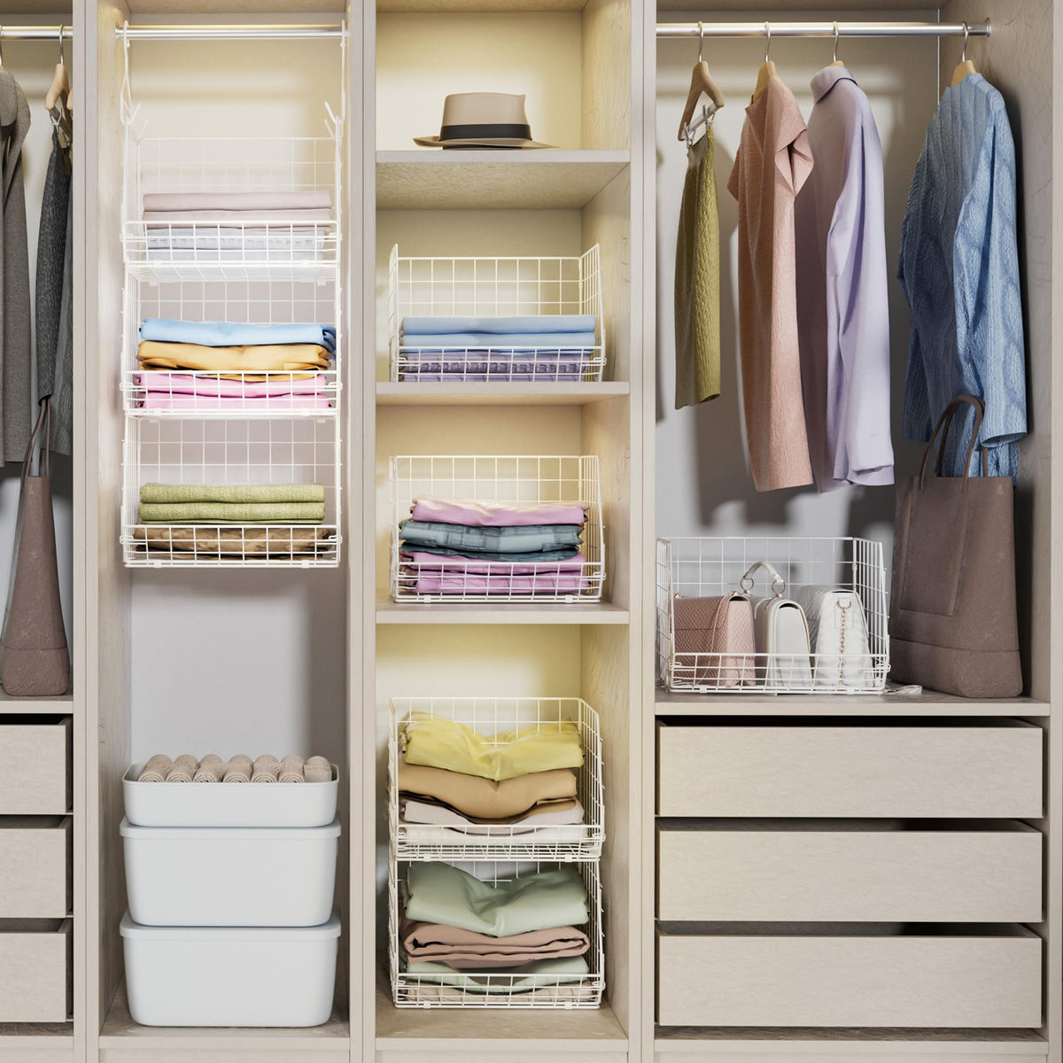 3 Tier Foldable Closet Organizer