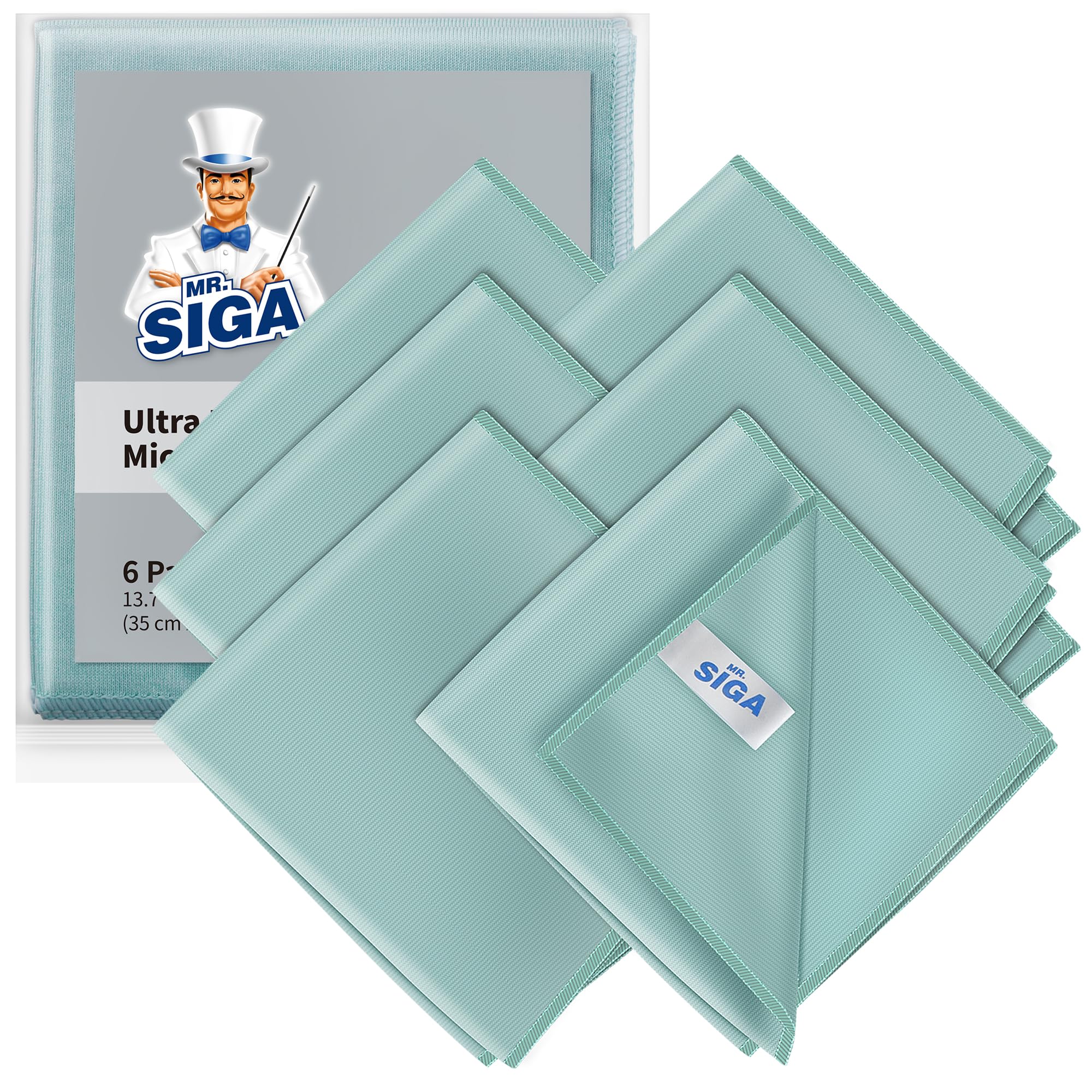 Ultra Fine Microfiber Cloths for Glass (6 Count)