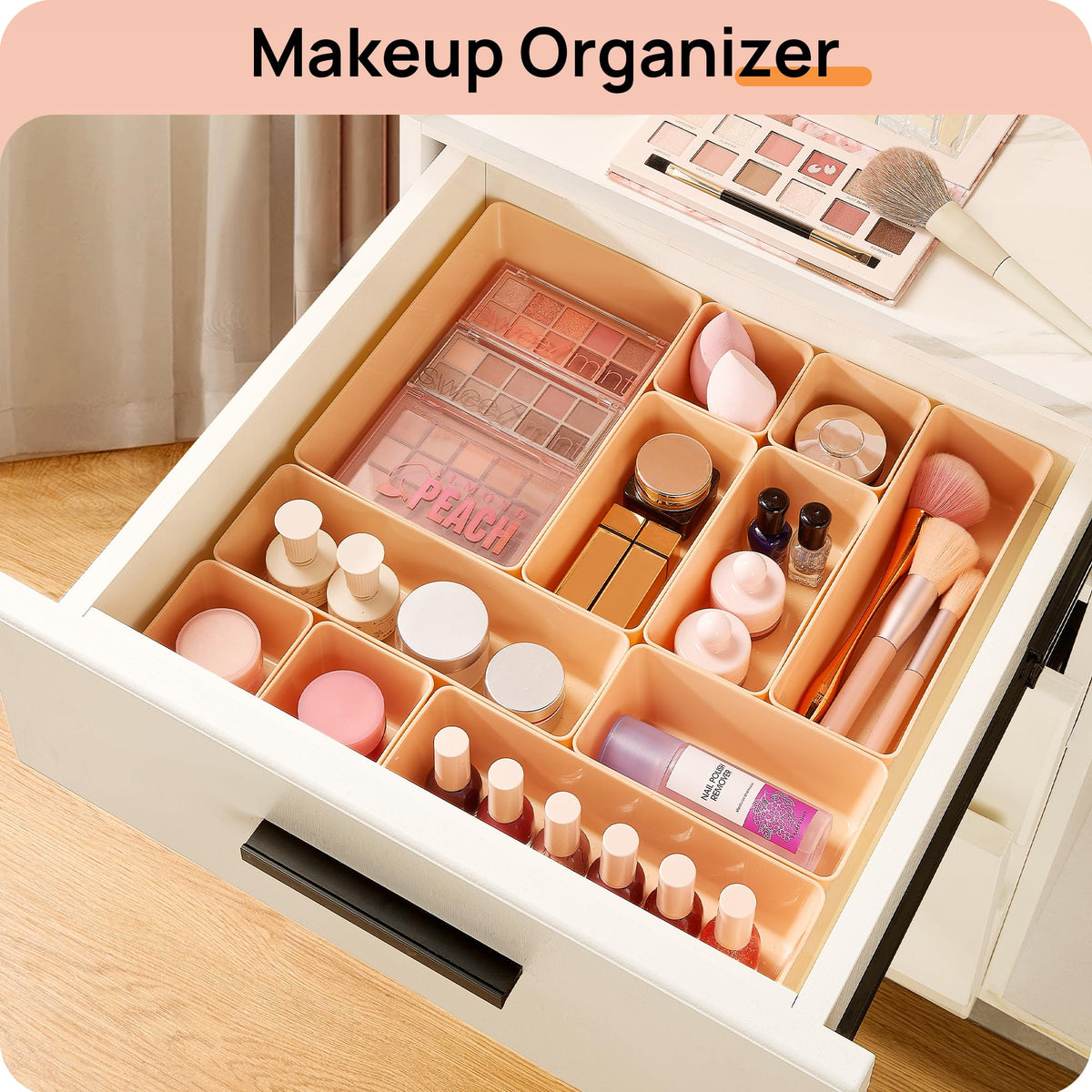 25 Pack Plastic Drawer Organizers with Non (25 Count)