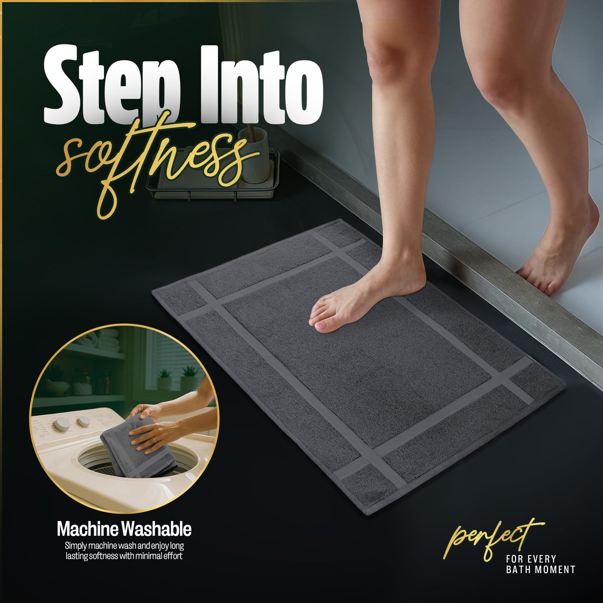 100% Ring Spun Cotton Bath Mat