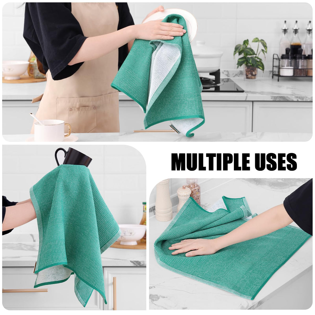 380 GSM Cotton Premium Kitchen Towels 6 Pack (6 Count)