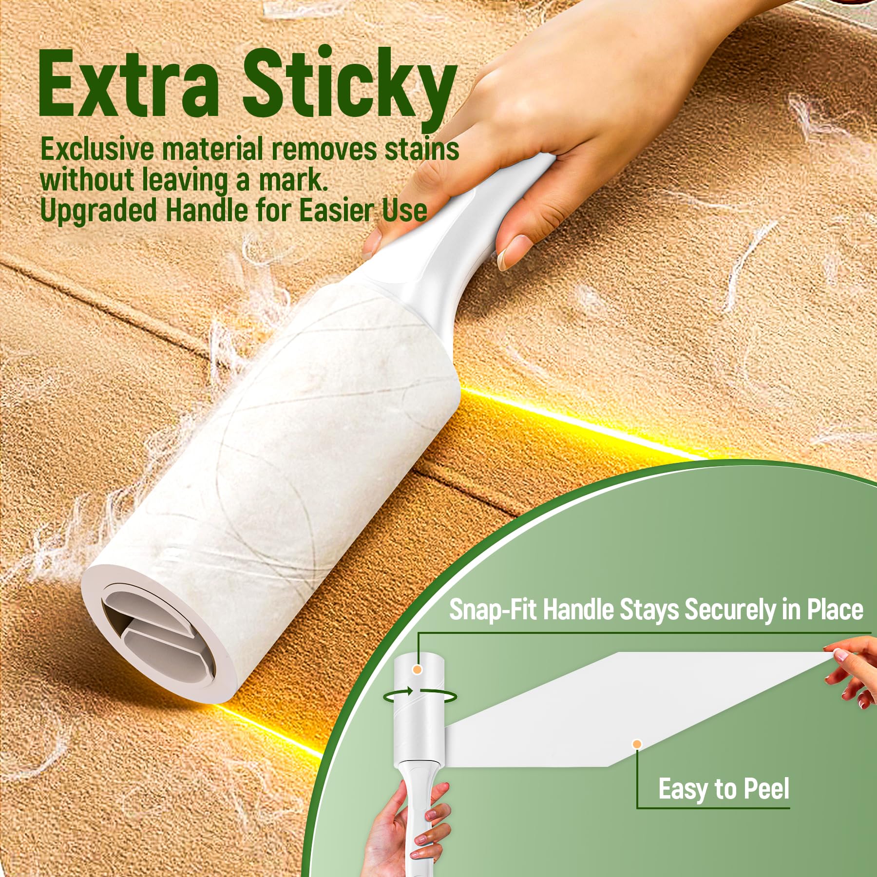 Lint Roller Refills for Pet Hair (600 Count)