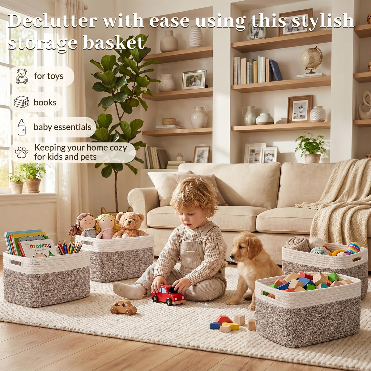 4 Pack Storage Basket (4 Count)