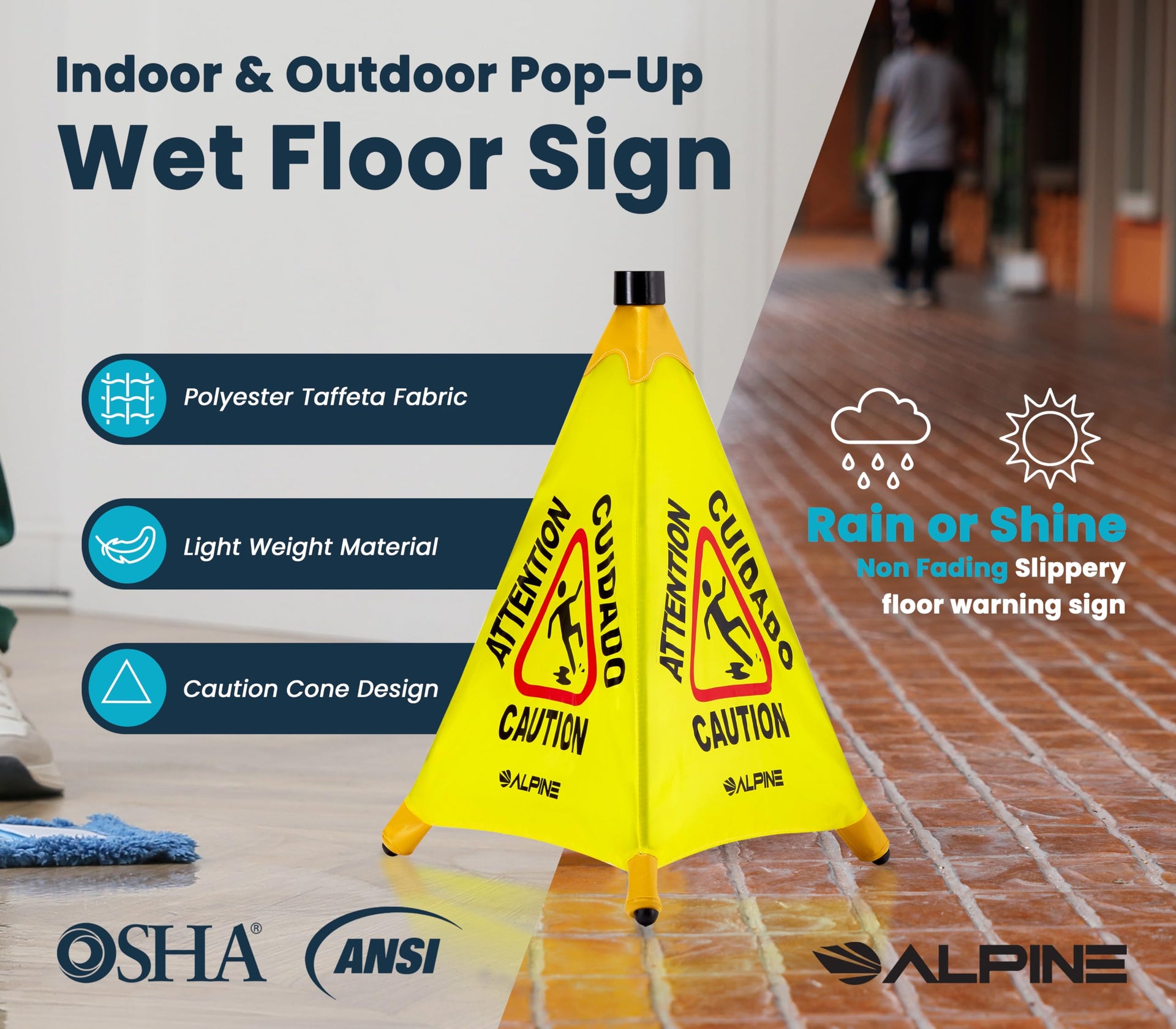 Caution Wet Floor Sign 6 Pack (6 Count)
