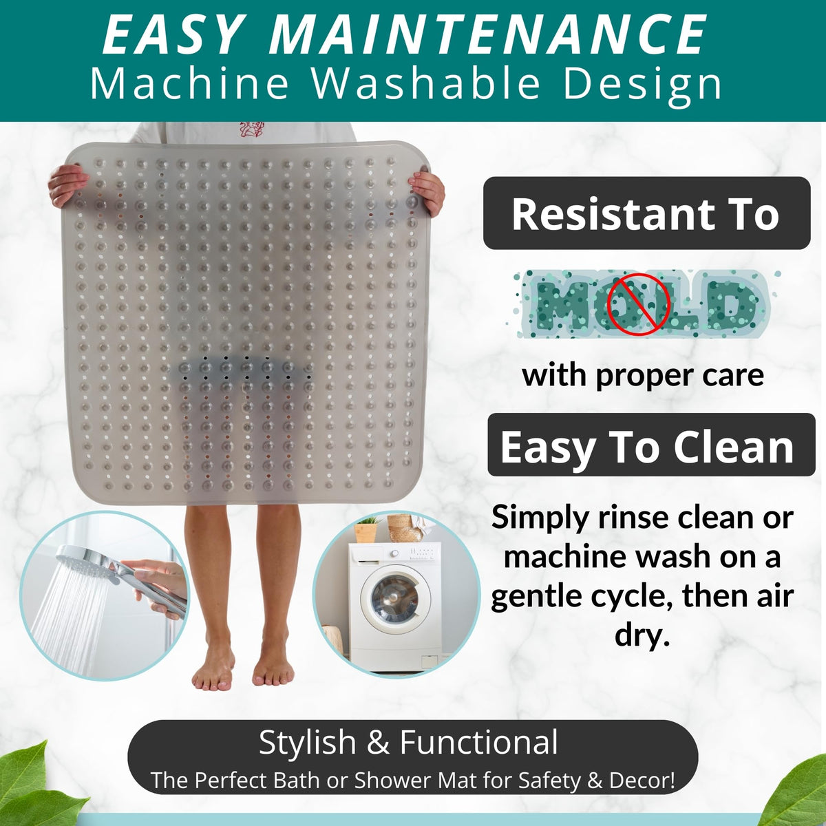 Extra Large Square Non Slip Shower Mat
