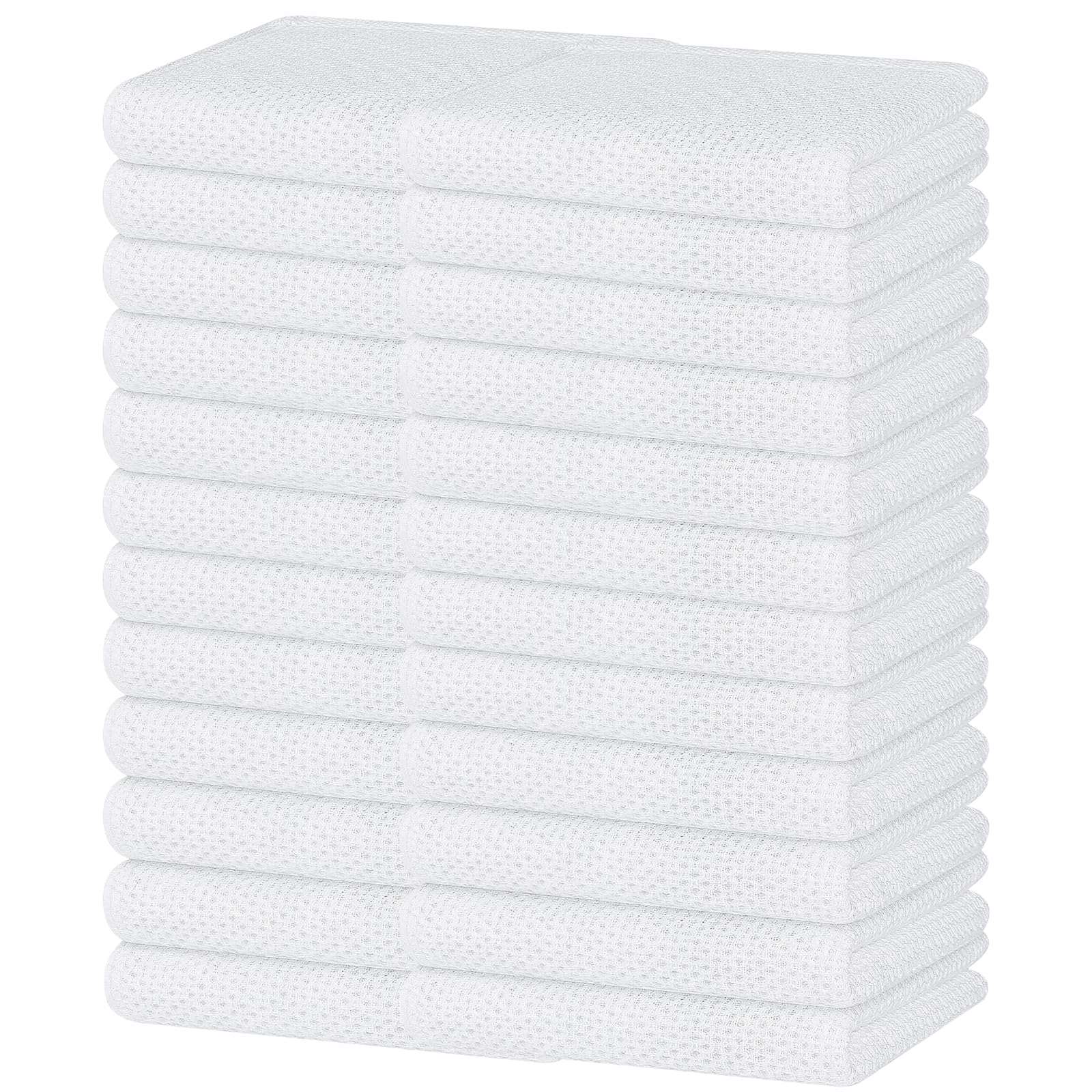 100% Cotton Waffle Weave Kitchen Dish Towels 24 (24 Count)