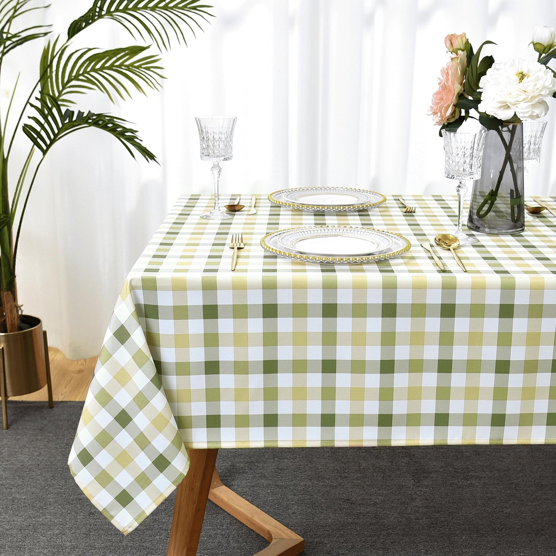 Classic Gingham Tablecloth Fabric