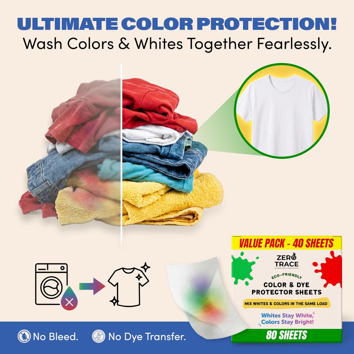 Color Catchers for Laundry (40 Count)
