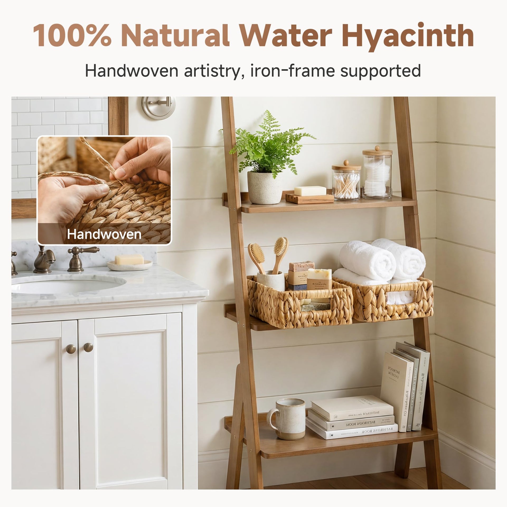 Small Wicker Baskets for Shelves (2 Count)