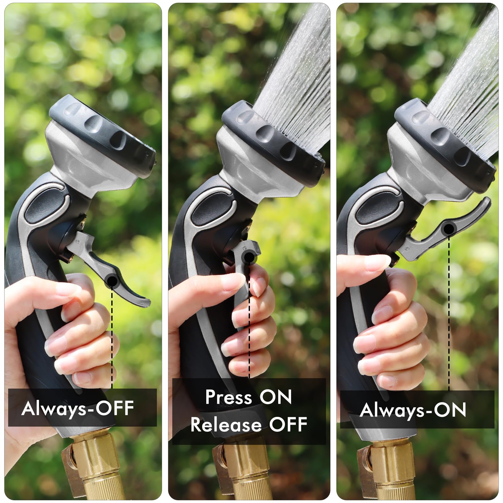 Hose Nozzle with Easy Self