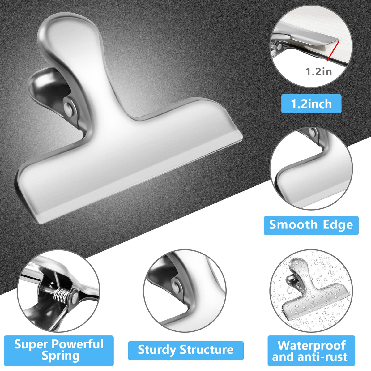 Bag Clips 8 Pack Chip Clip Set for Kitchen Storage Use (8 Count)