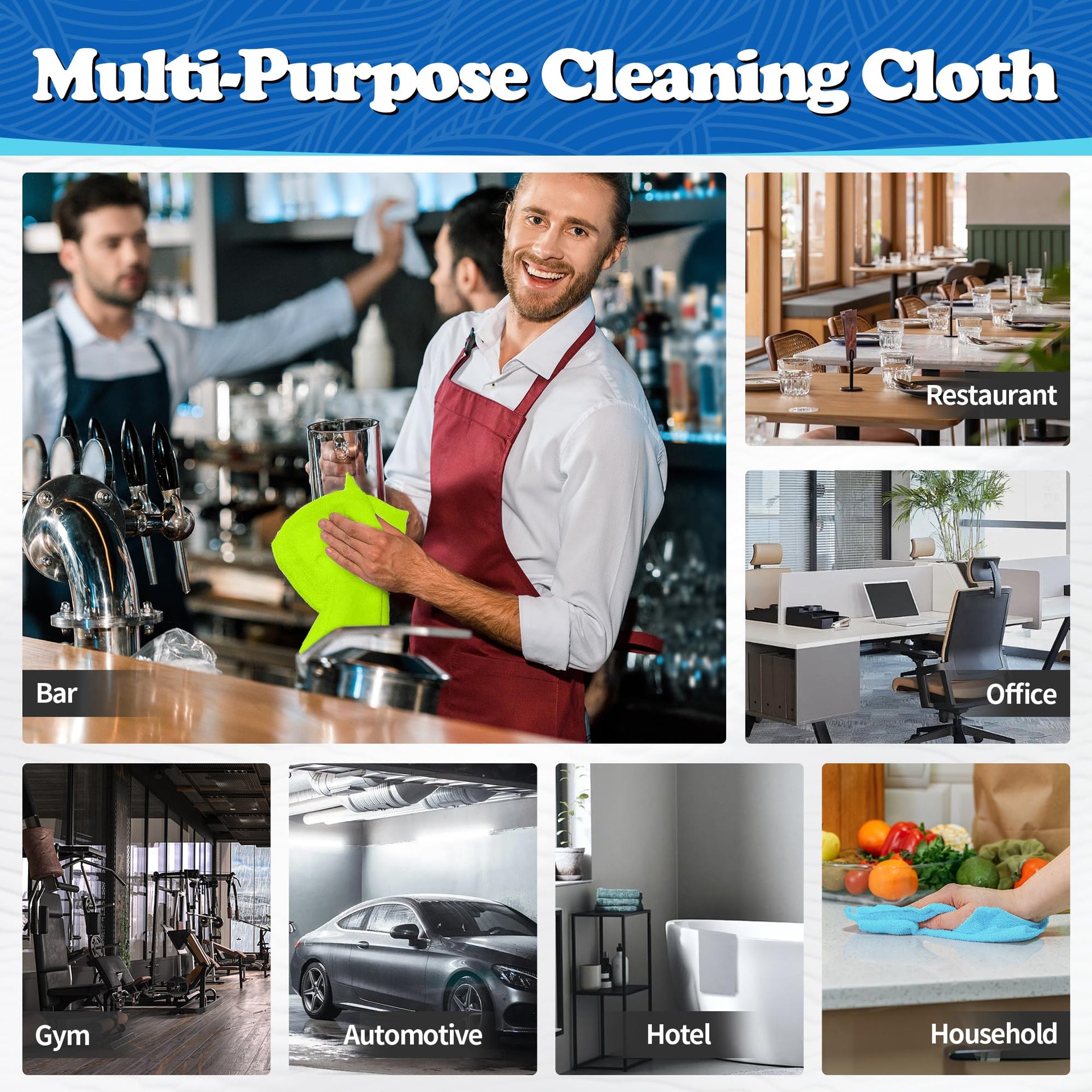 Shop Towels Microfiber Cleaning Cloth Bulk (200 Count)