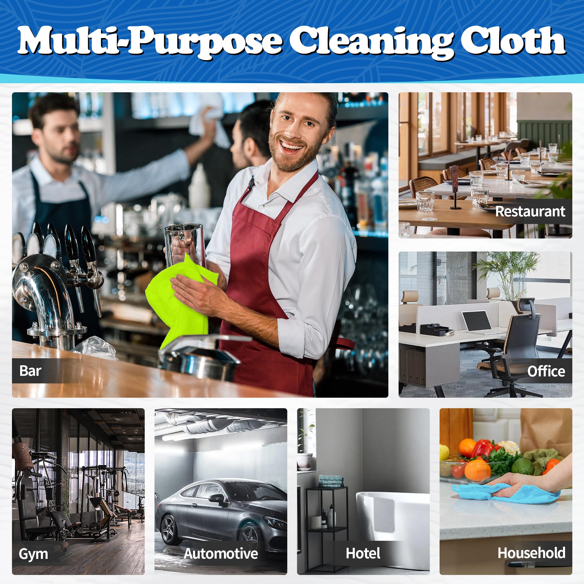 Shop Towels Microfiber Cleaning Cloth Bulk (200 Count)