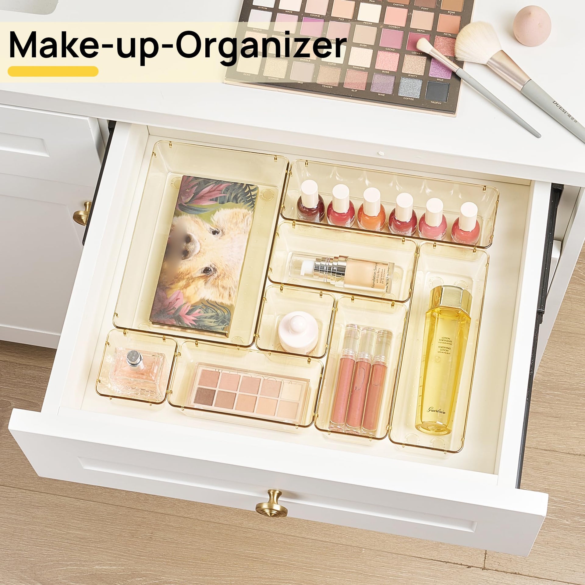 25 Pack Plastic Drawer Organizers with Non (25 Count)