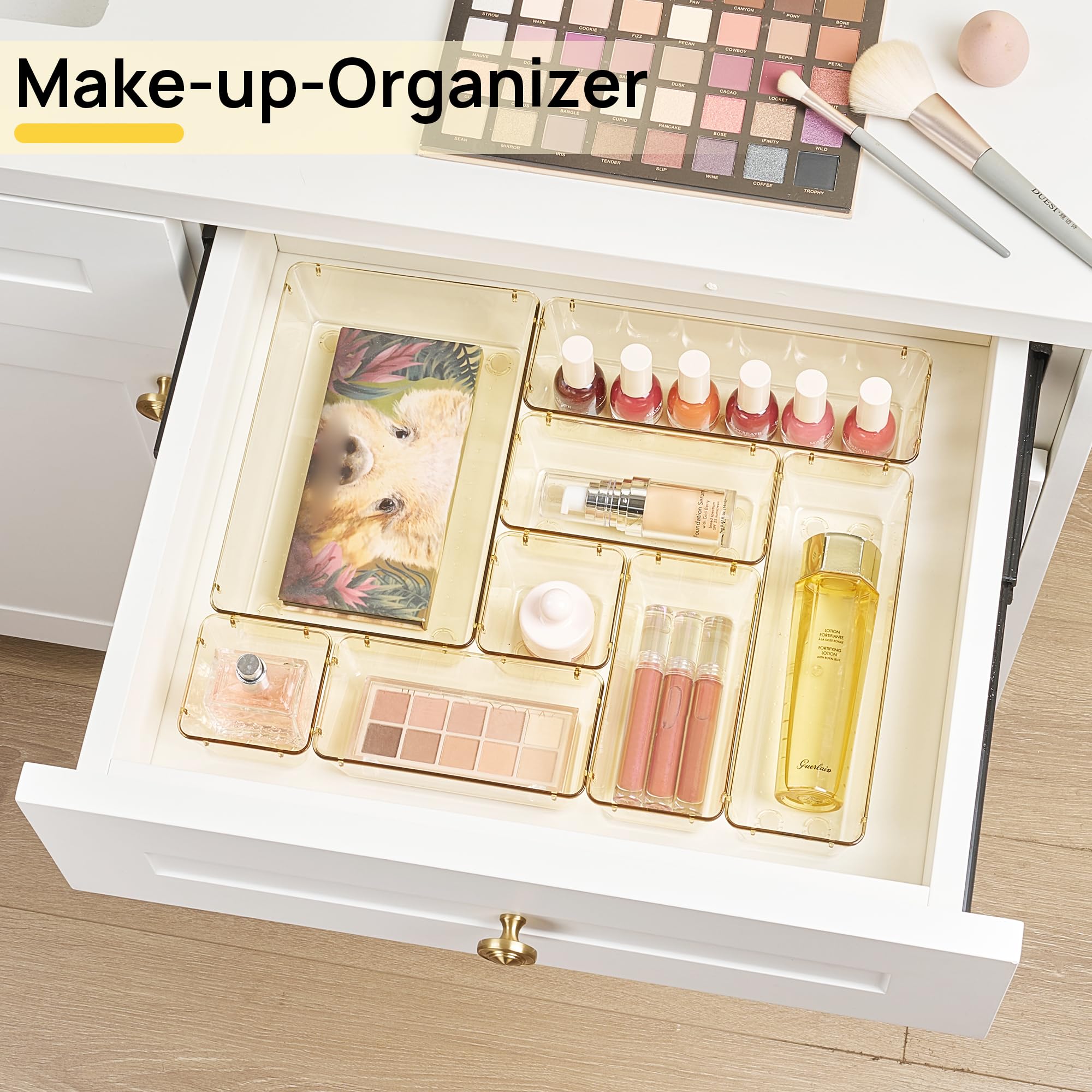 25 Pack Plastic Drawer Organizers with Non (25 Count)