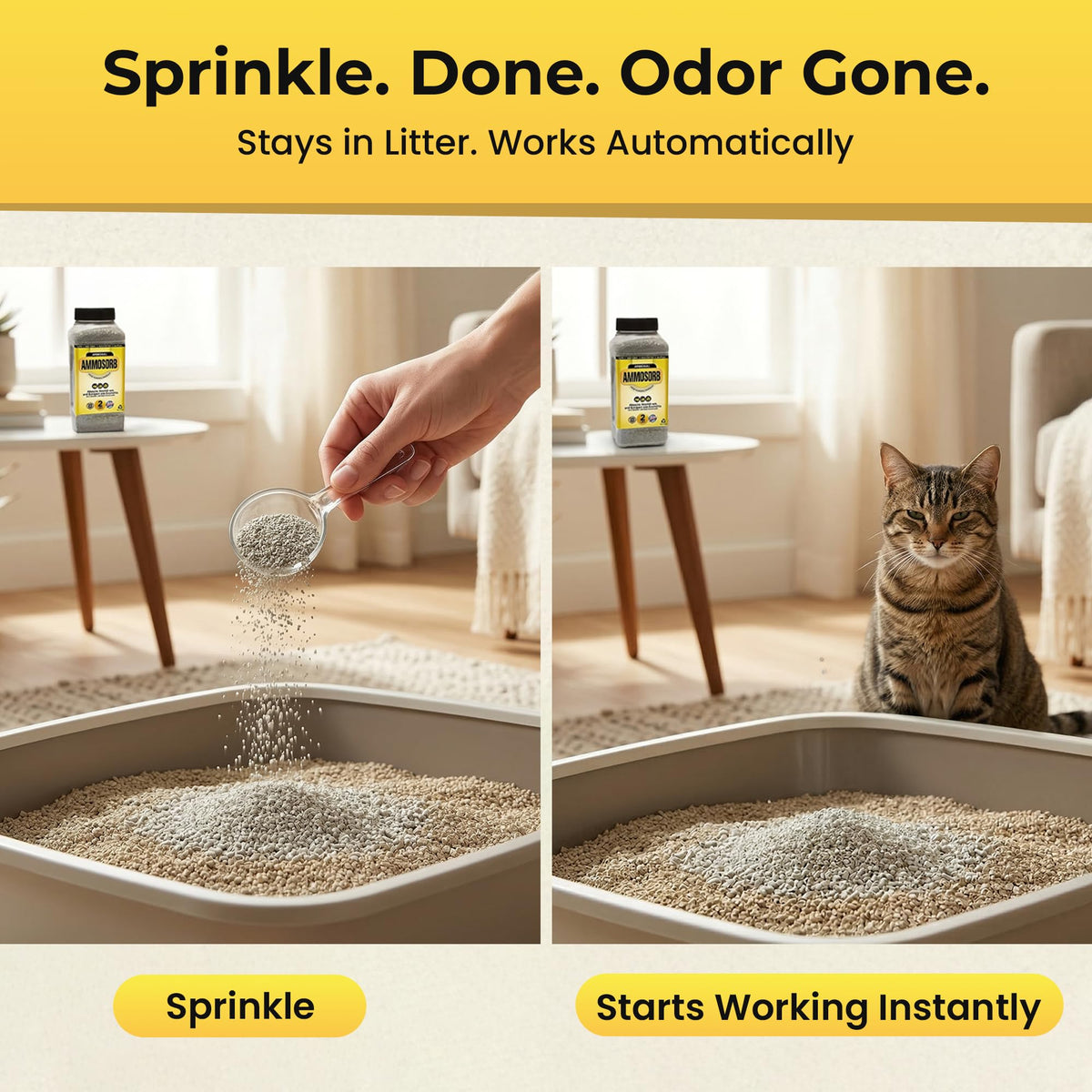 Natural Cat Litter and Urine Deodorizer Granules (32 Ounce)