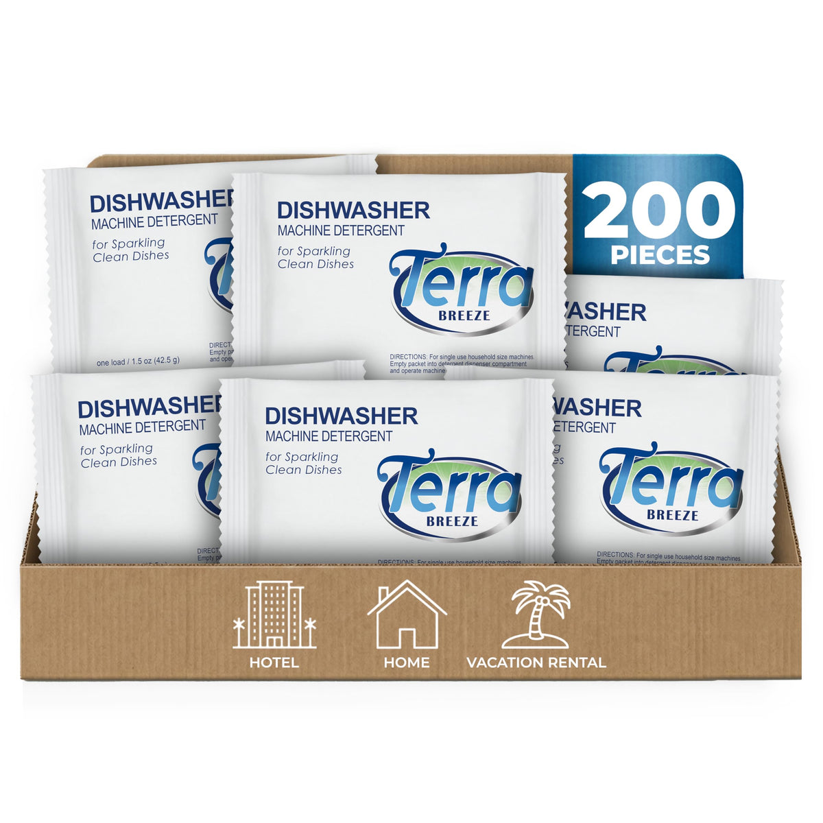 200 Count 1.5 oz Automatic Dishwasher Detergent Packets (300 Ounce)