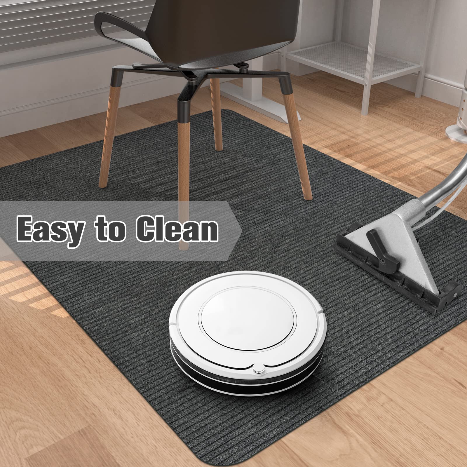 Desk Chair Mat for Hardwood Floor & Tile 55"x35" Office Chair Mat for Rolling Chairs Large Anti