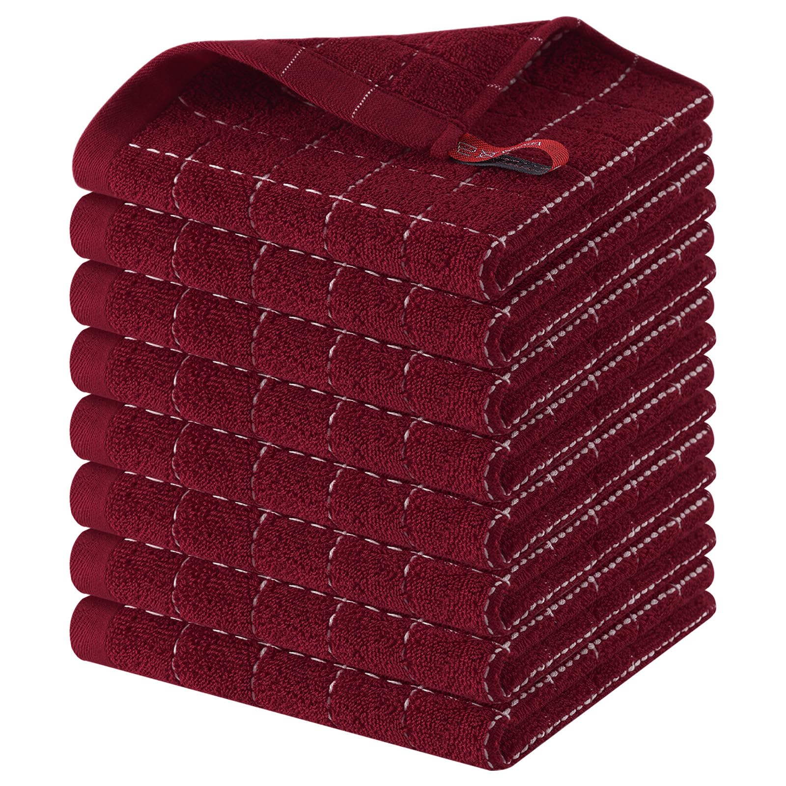 100% Cotton Terry Kitchen Dish Cloths (8 Count)