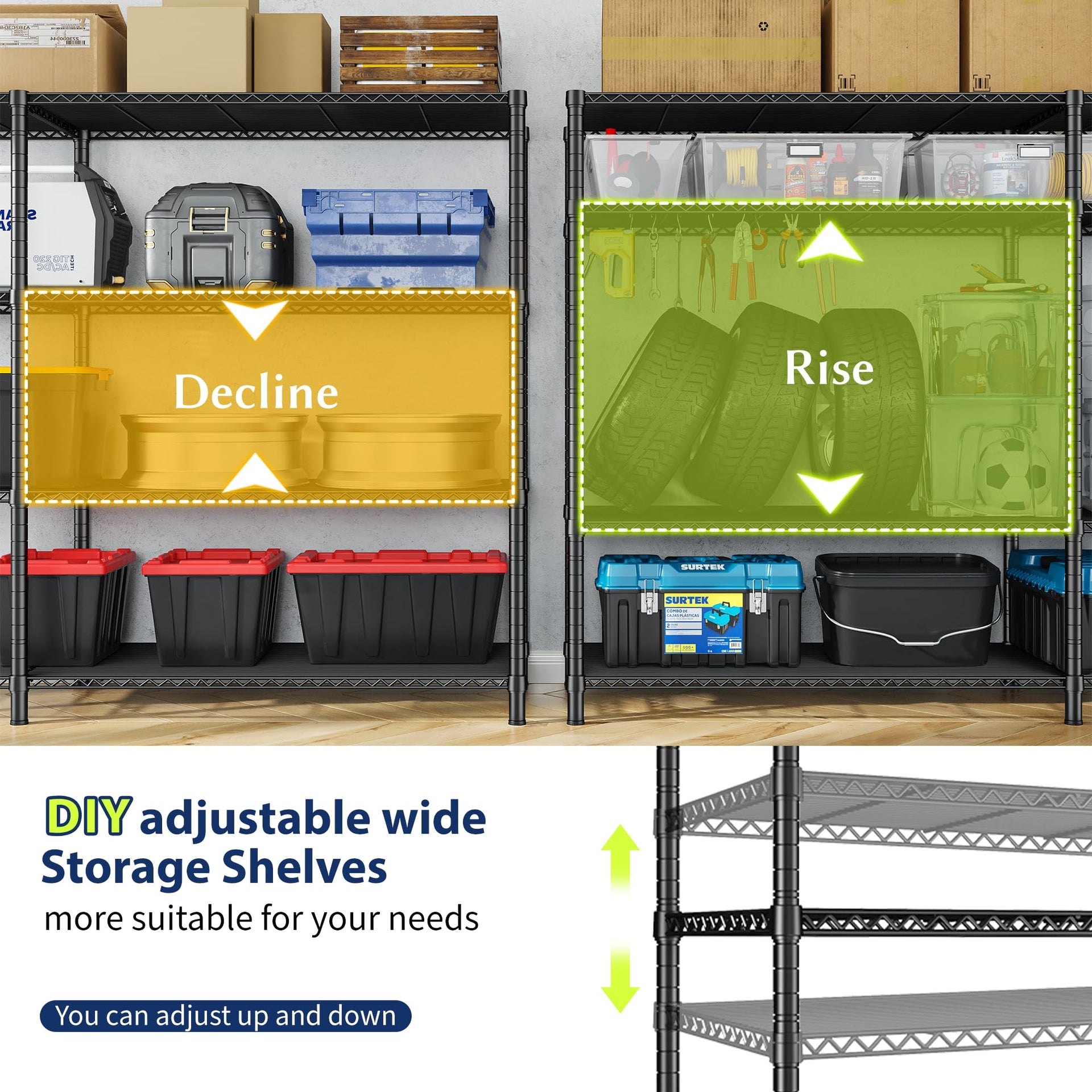 52.4" W Storage Shelves (4 Count)