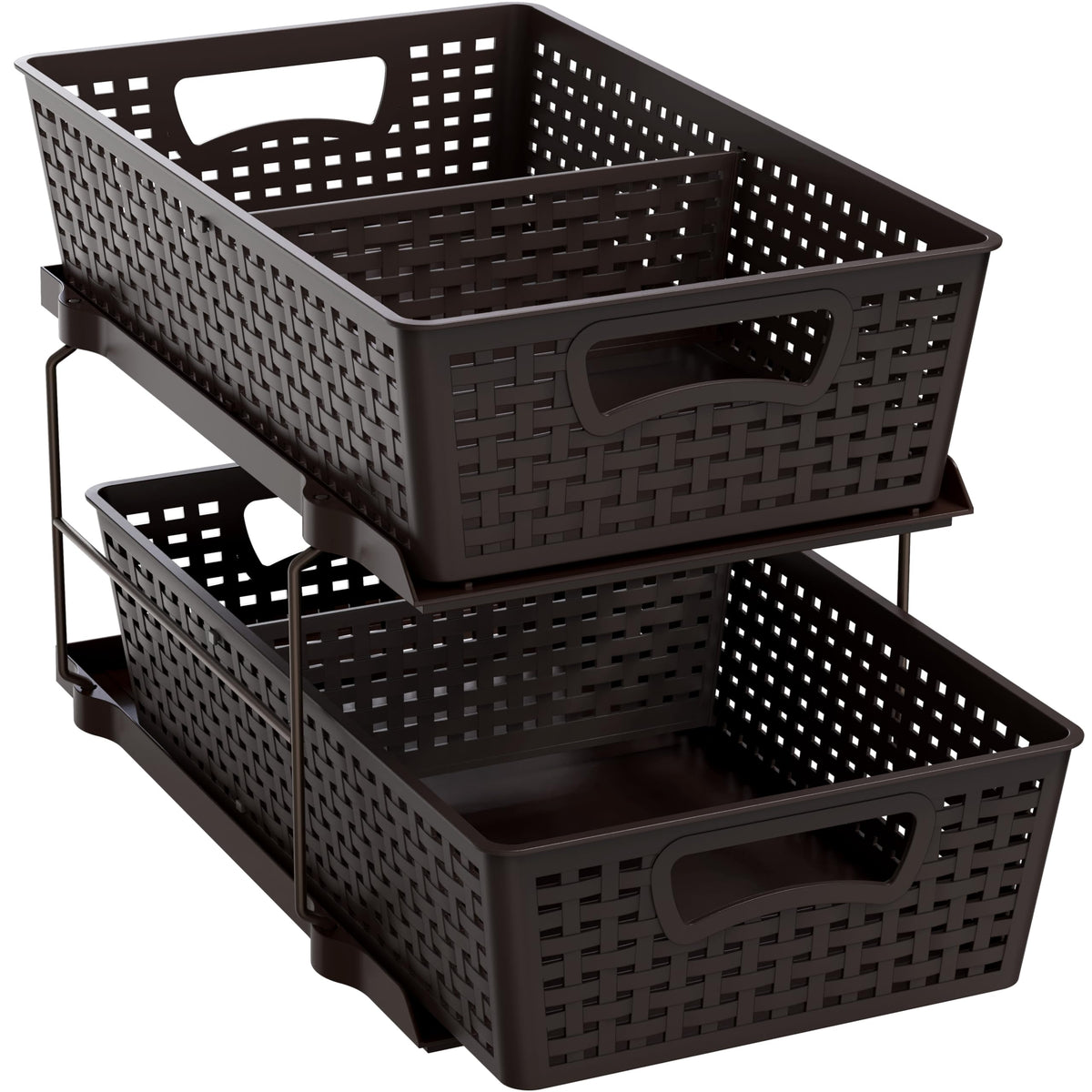 2 Tier Pull Out Sliding Drawer Under Sink Storage