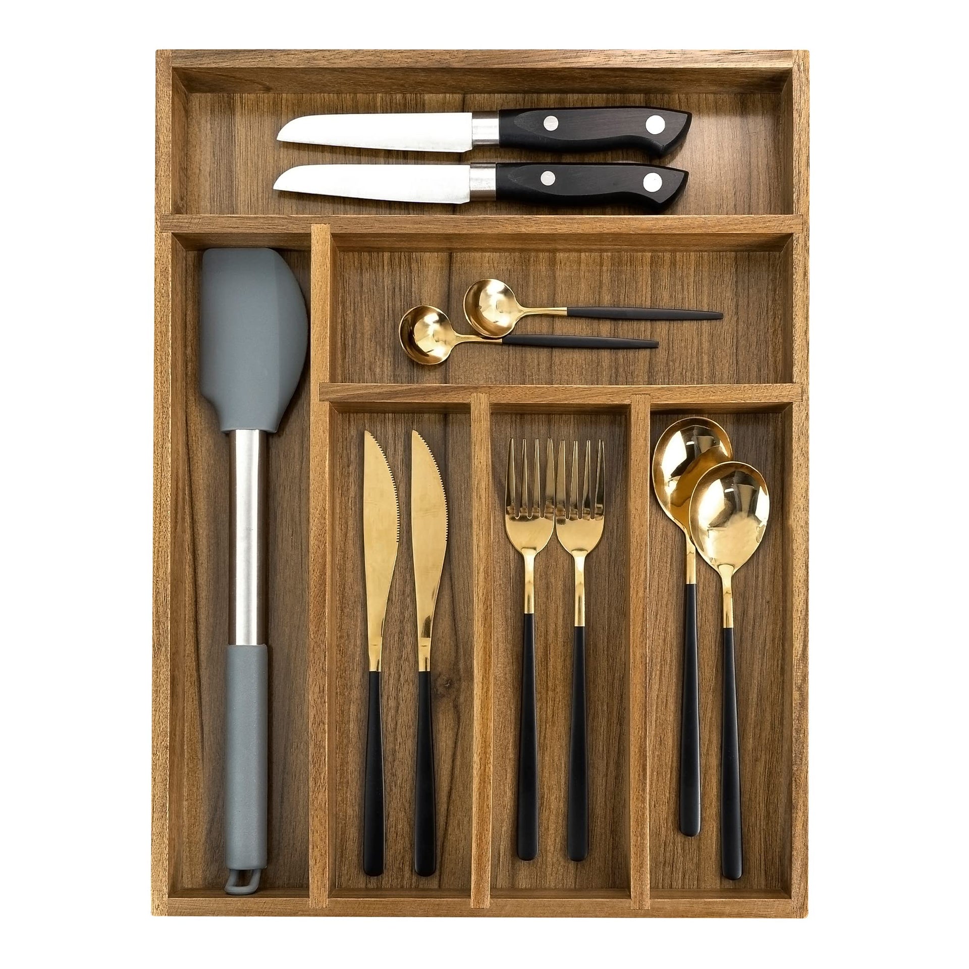 Luxury Acacia Kitchen Drawer Organizer