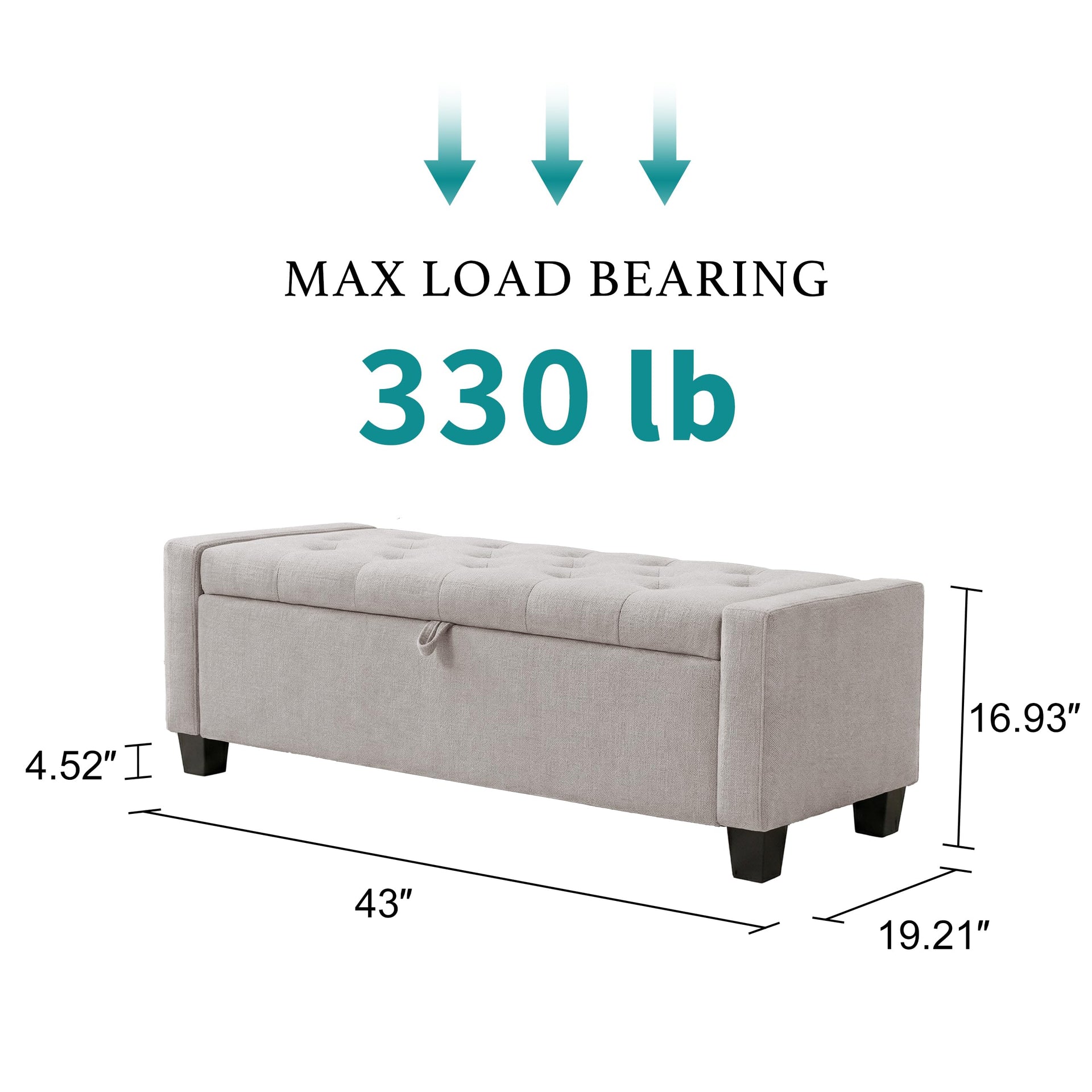 43" Ottoman with Storage