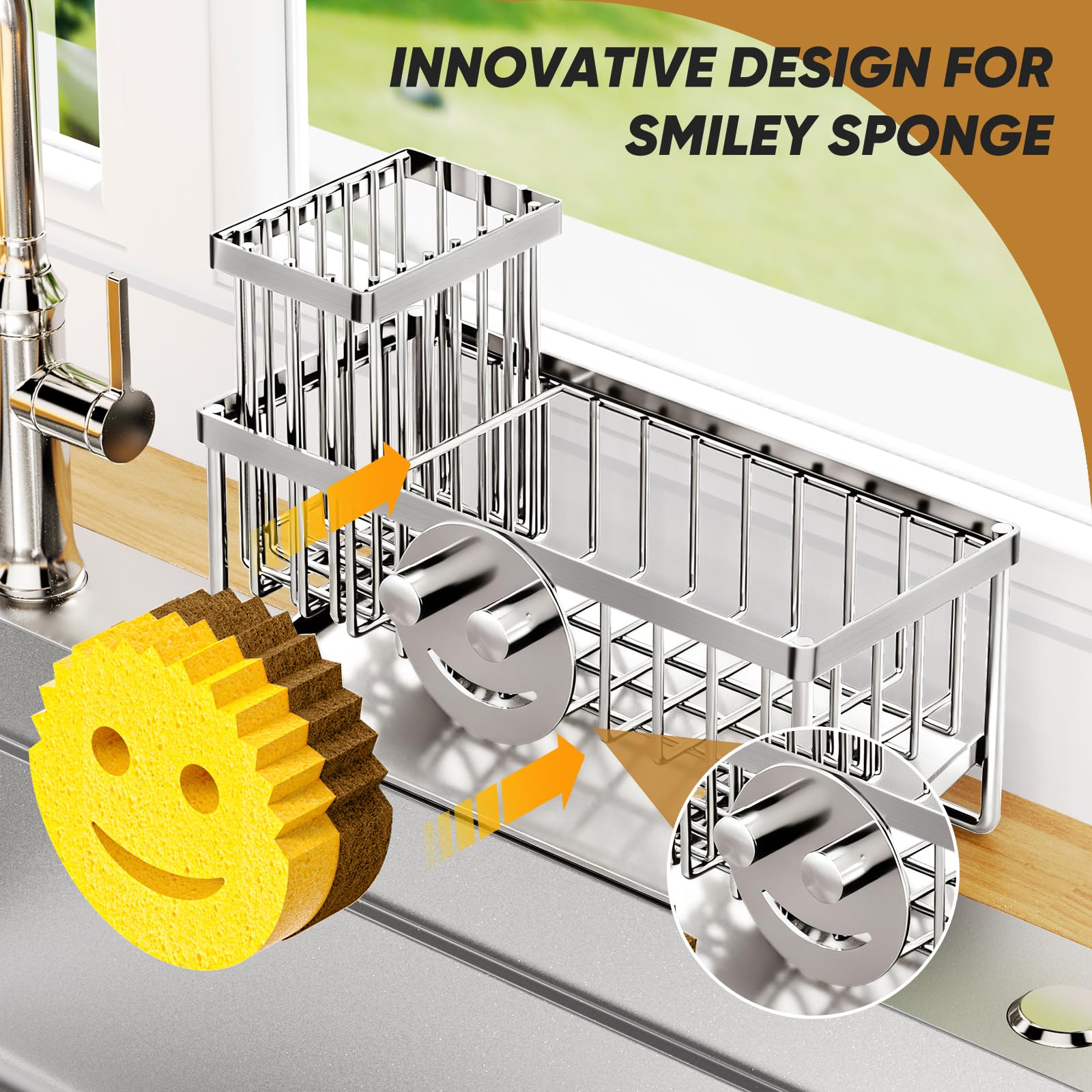 Sponge Holder for Kitchen Sink
