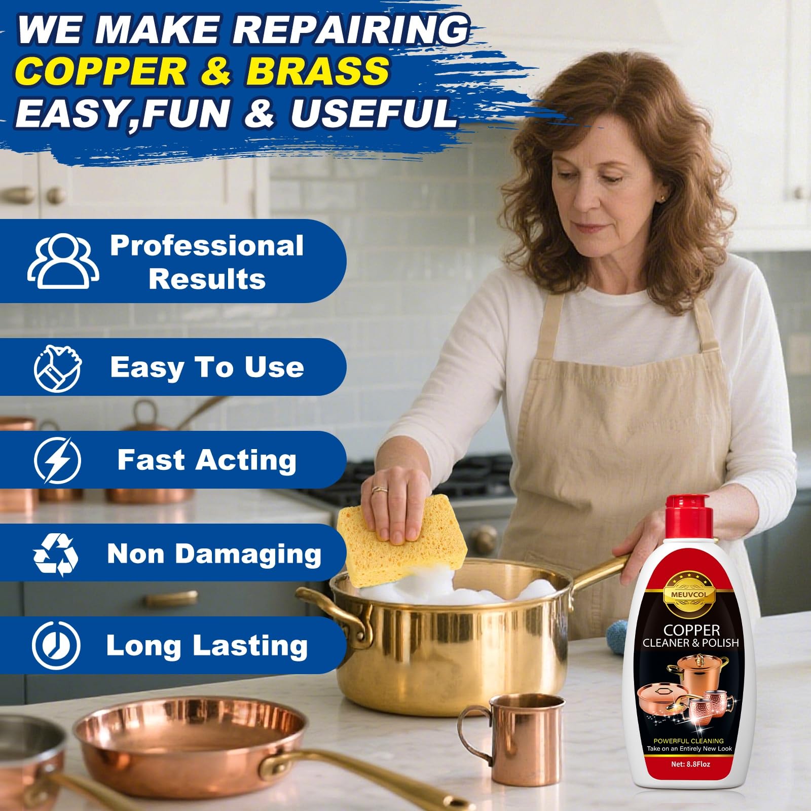Copper & Brass Cleaner and Polish (17.6 Fl Oz)