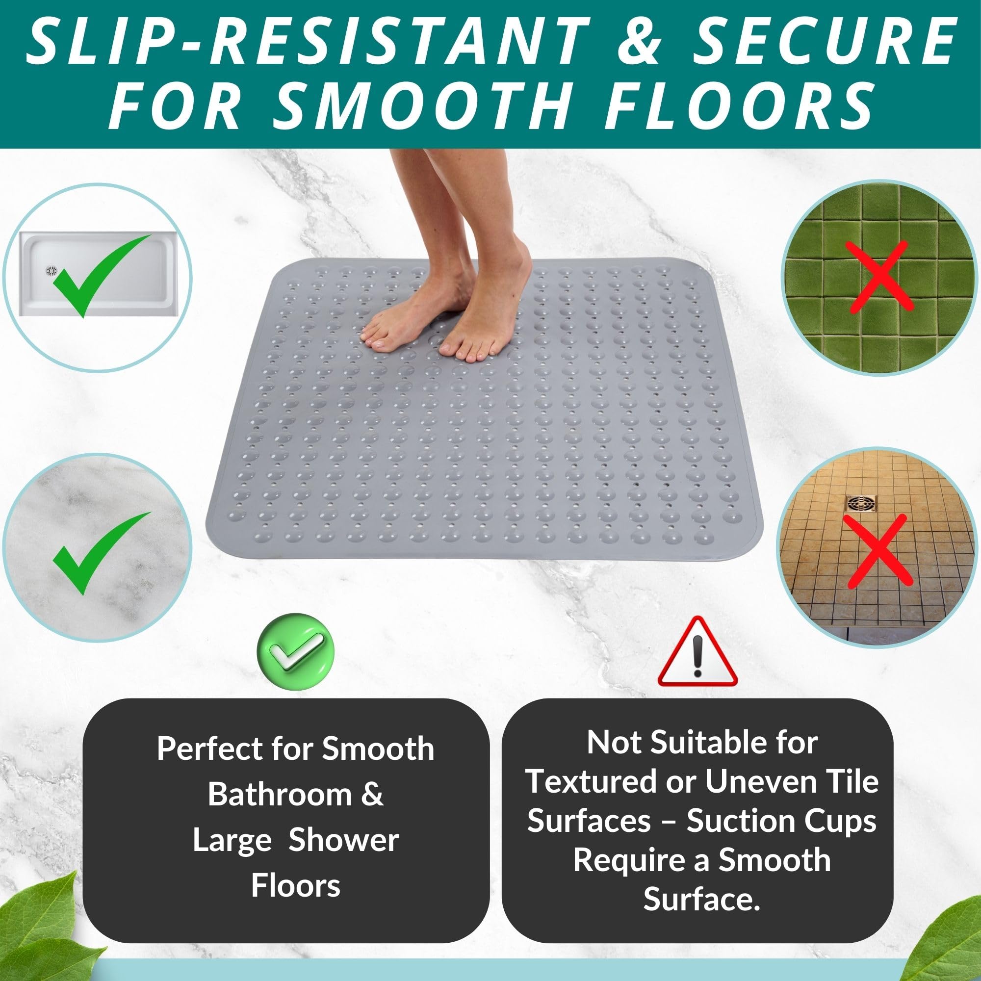 Extra Large Square Non Slip Shower Mat