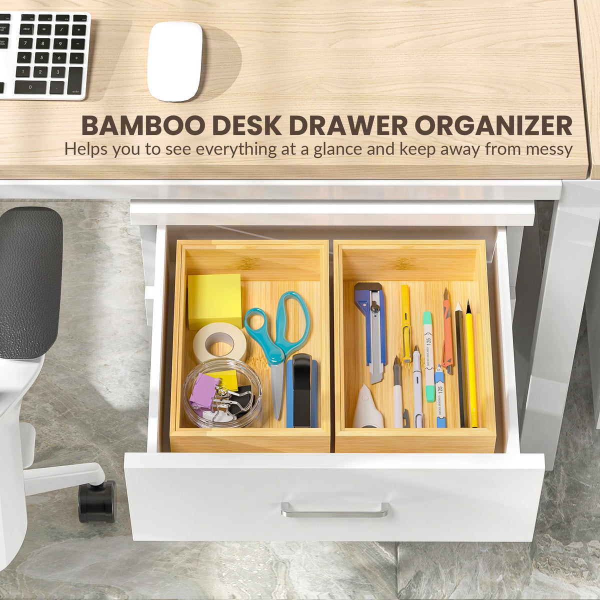 Kitchen Drawer Organizer Bins (2 Count)
