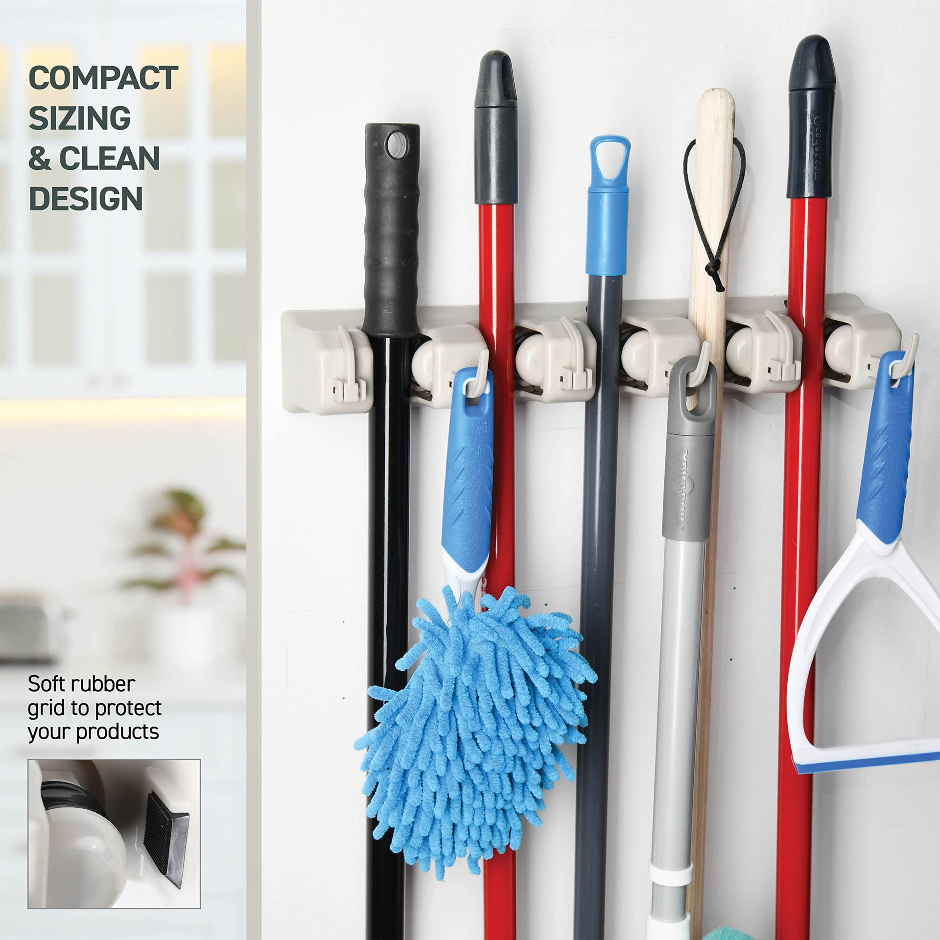Broom and Mop Holder Wall Mount