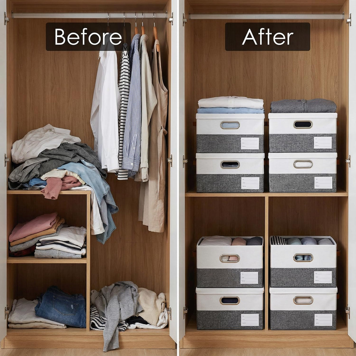 Storage Bins with Lids [3 (3 Count)