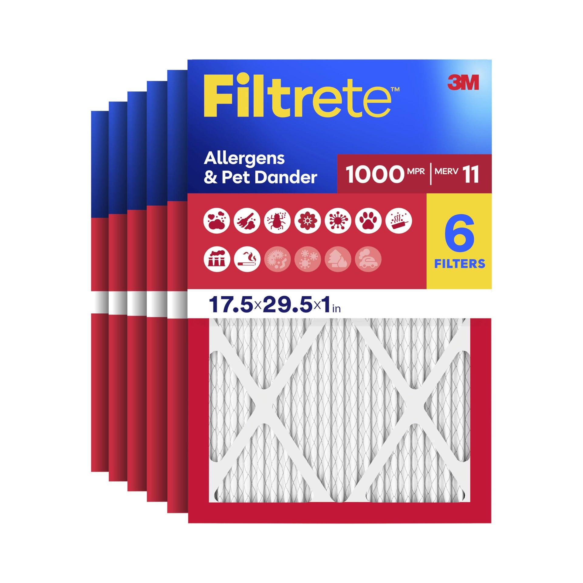 17.5x29.5x1 Air Filter (6 Count)