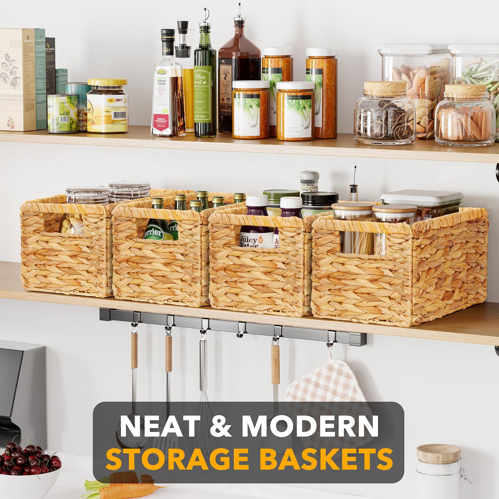4 Pack Wicker Basket (4 Count)