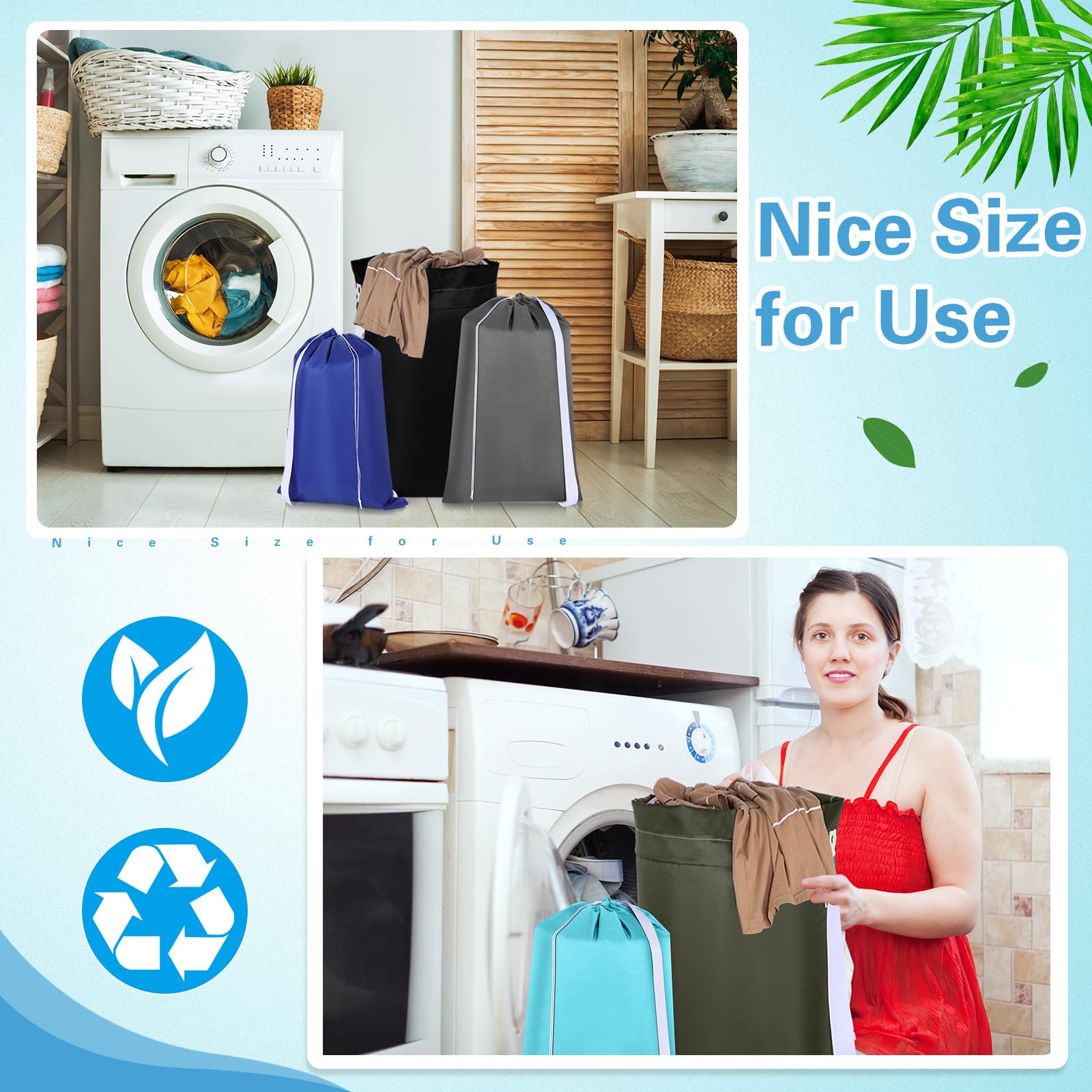 10 Pcs Nylon Extra Large Laundry Bag (10 Count)