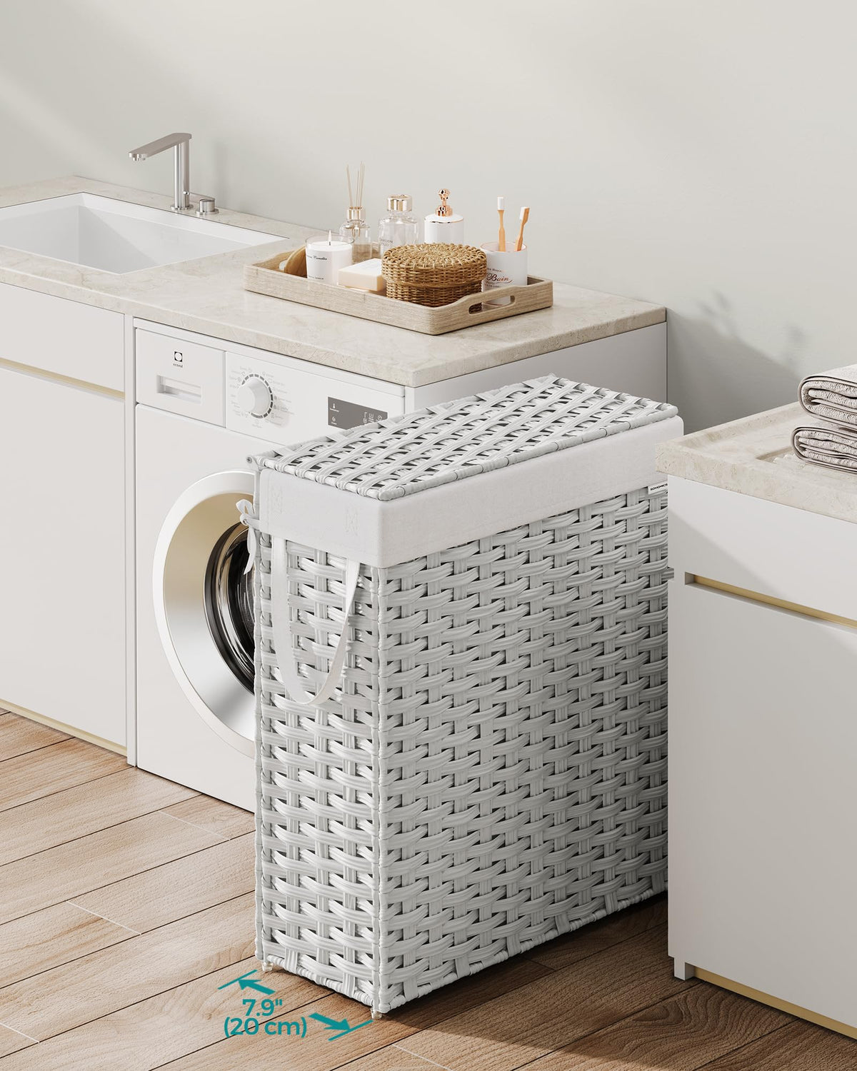 Slim Laundry Hamper with Lid