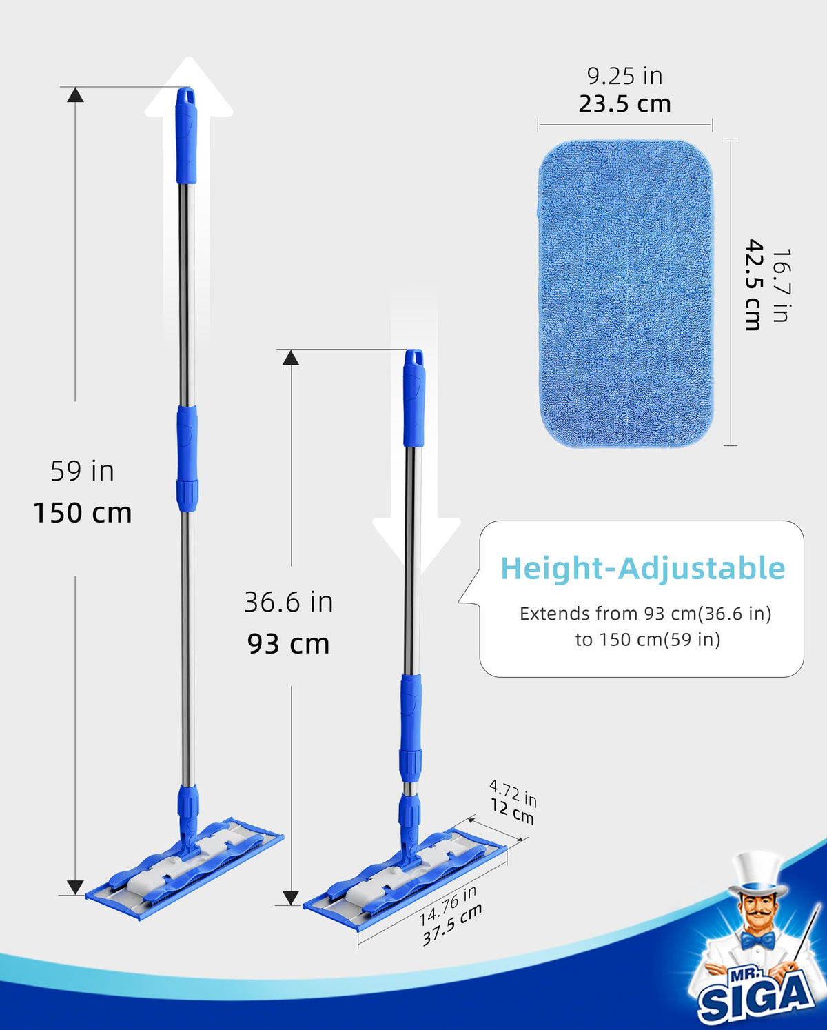Professional Microfiber Mop for Hardwood