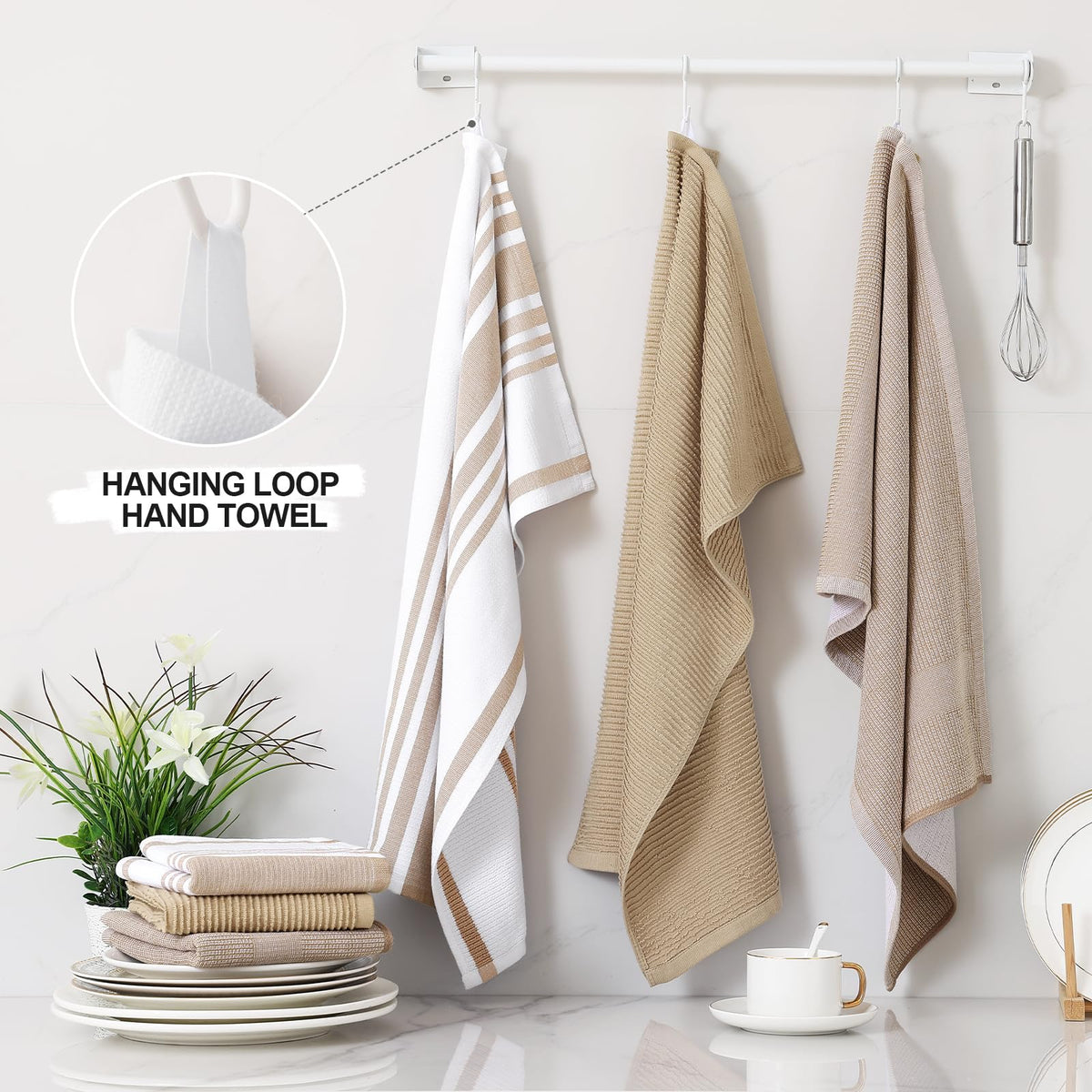 Cotton 380 GSM Premium Kitchen Towels (9 Count)