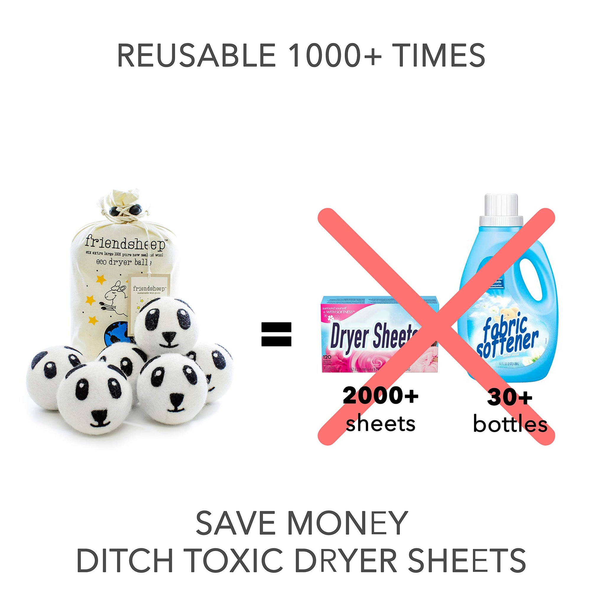 Wool Dryer Balls (6 Count)