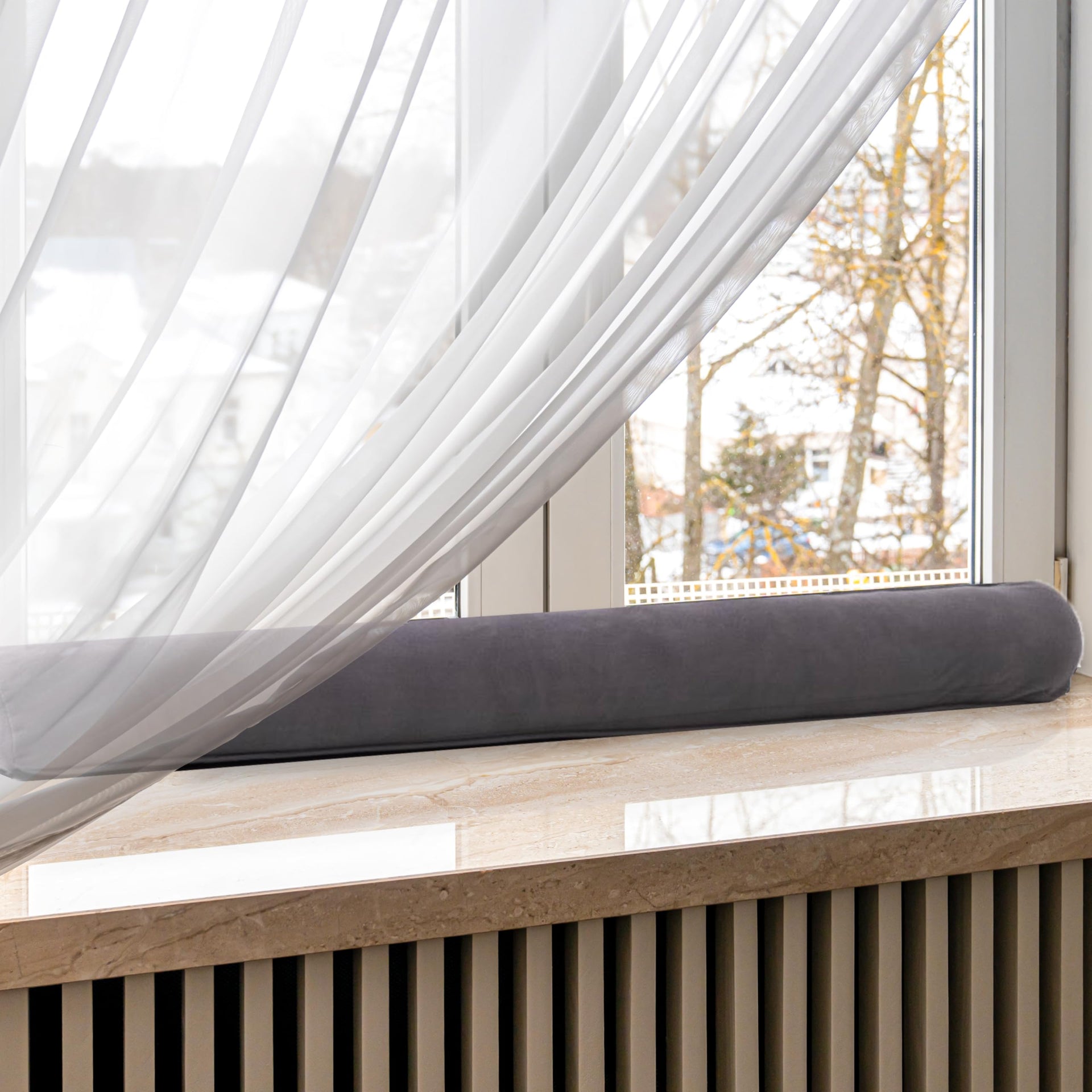 Door Draft Stopper with Removable Washable Cover