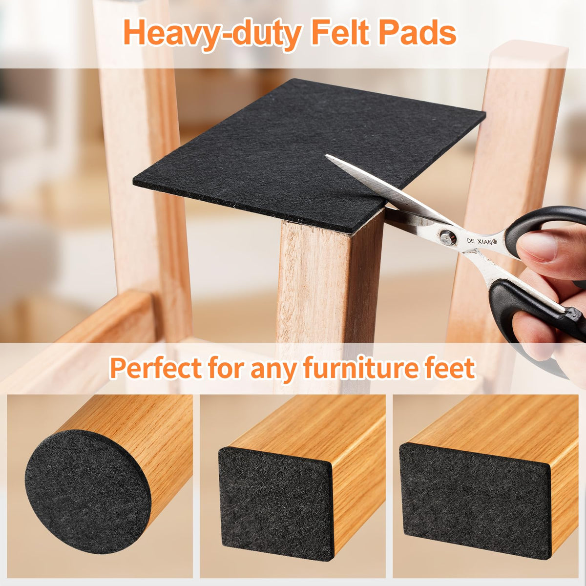 Felt Furniture Pads 300 Pieces (300 Count)