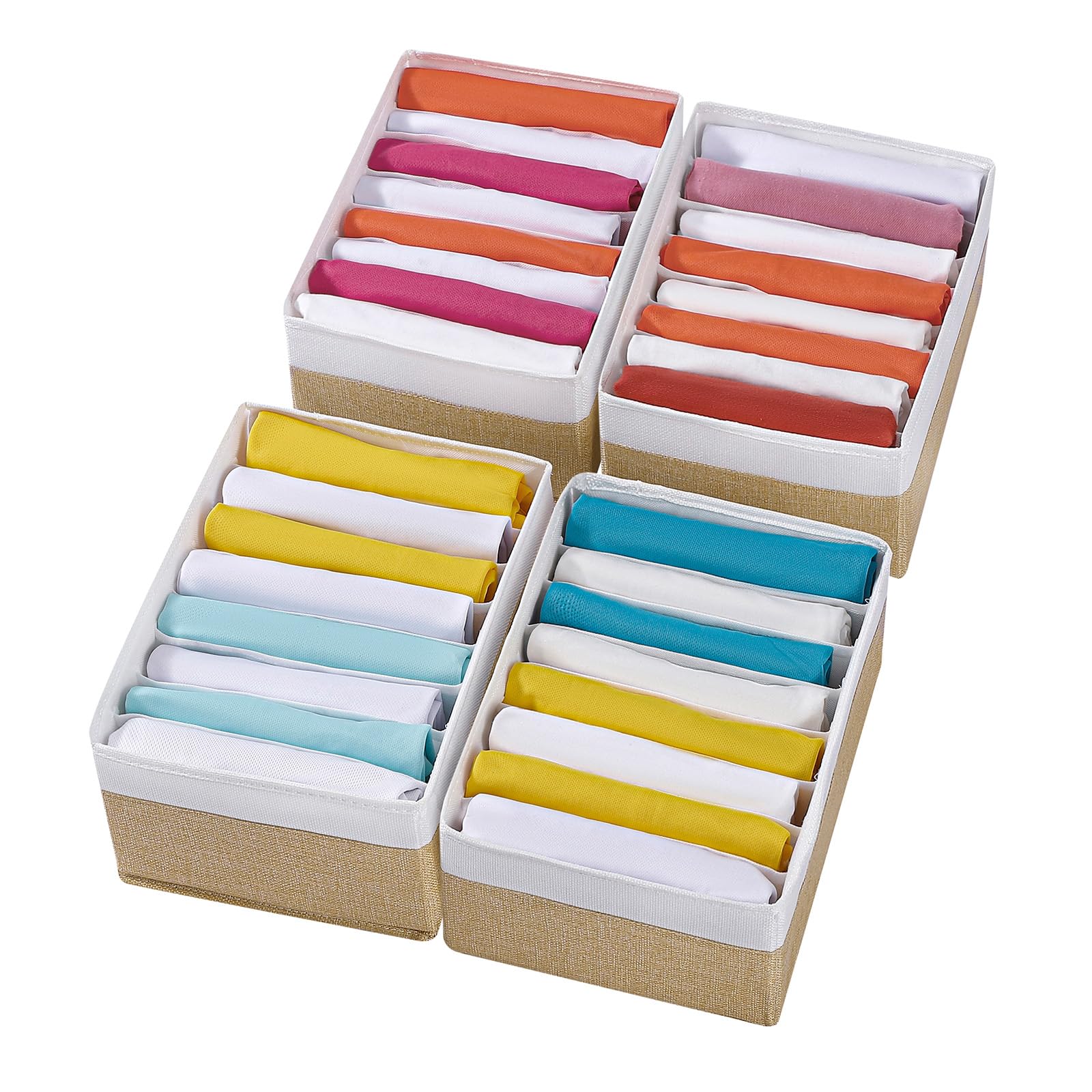 4 Packs T shirt Drawer Organizers for Clothing (4 Count)
