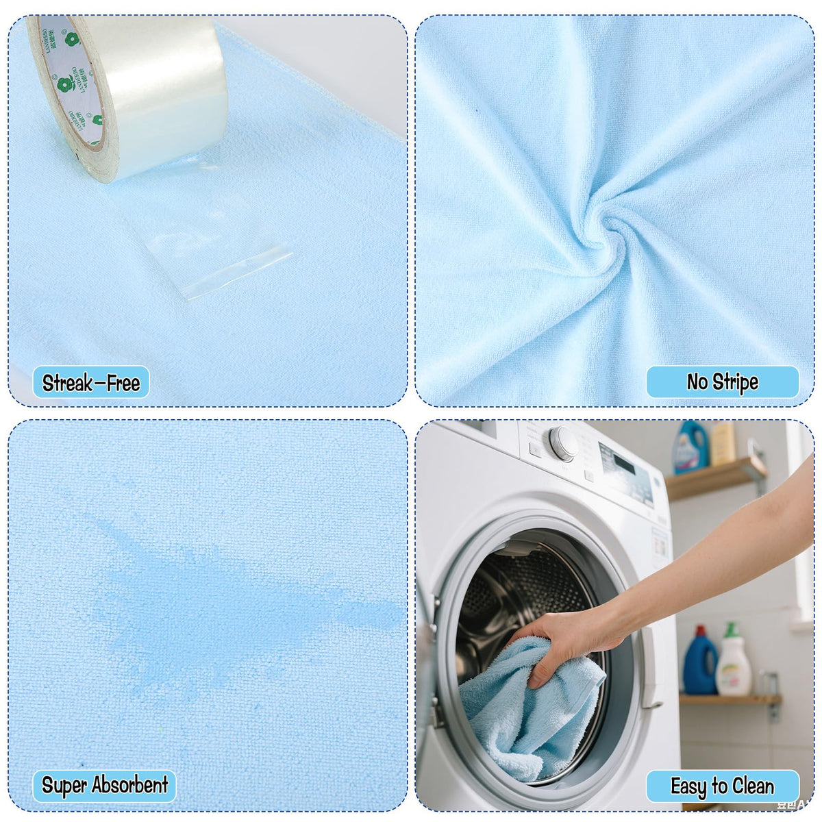 6 Pack Extra Large Microfiber Cleaning Cloths 20"x30" (6 Count)