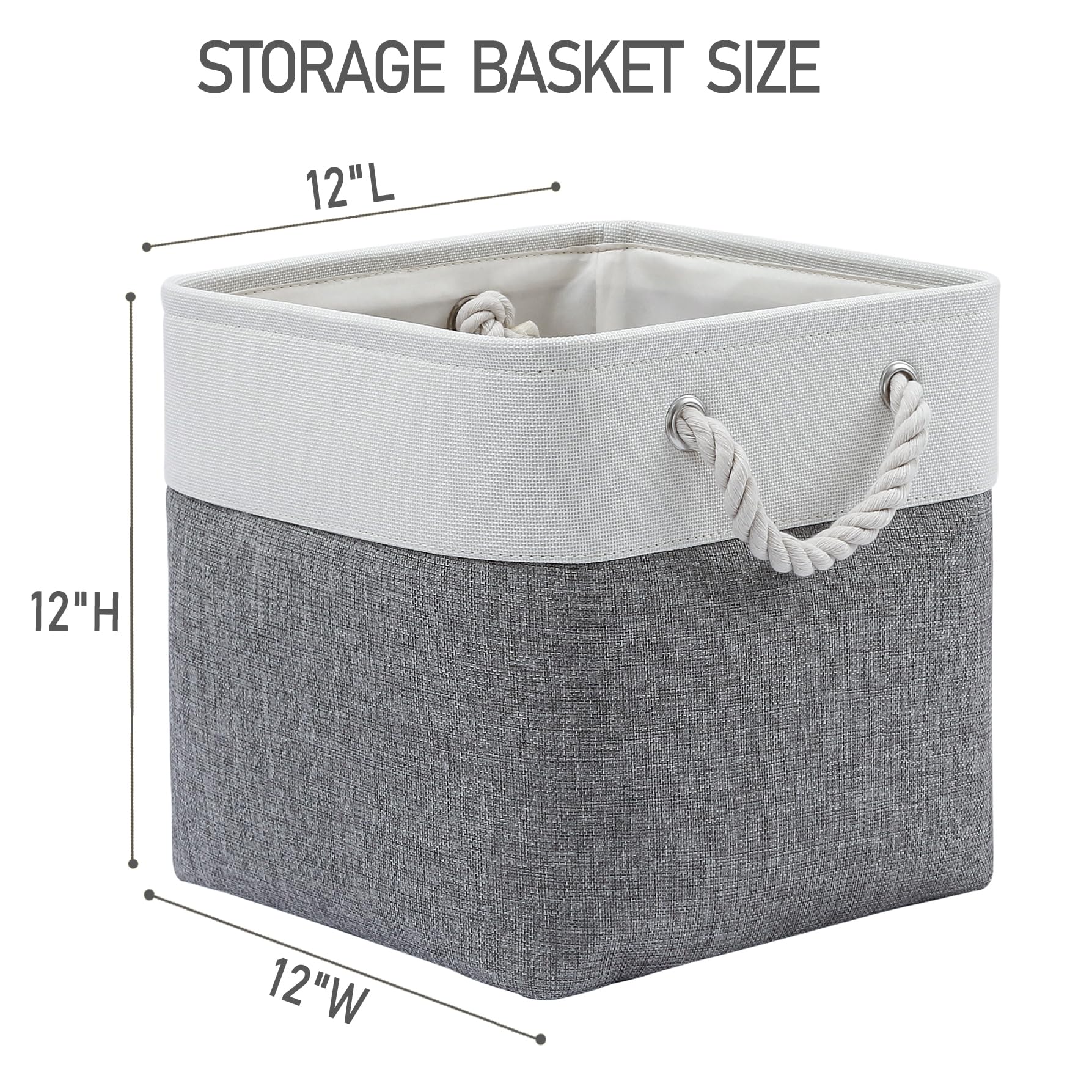 12 x 12 Inch Cube Storage Bins (6 Count)