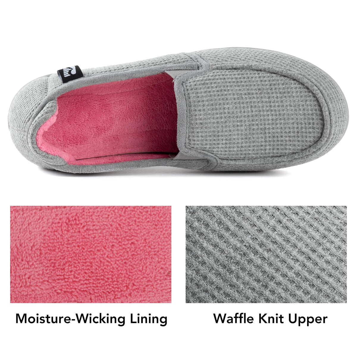 Women's Two Tone Hoodback Slipper with Removable Insole