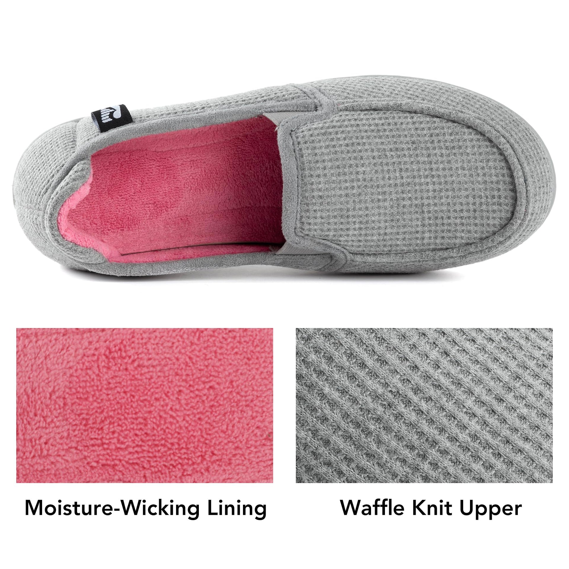 Women's Two Tone Hoodback Slipper with Removable Insole
