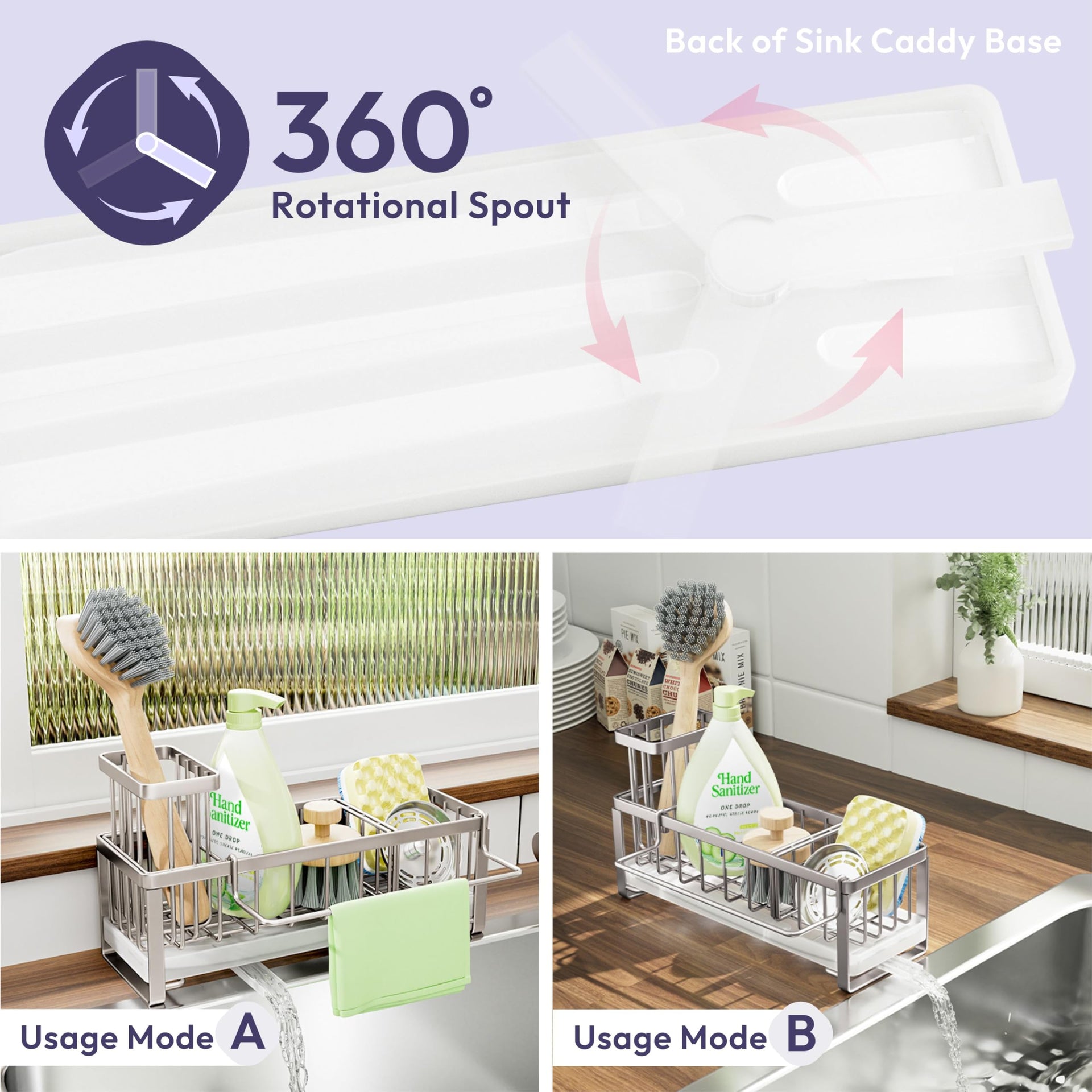 Sponge Holder for Kitchen Sink