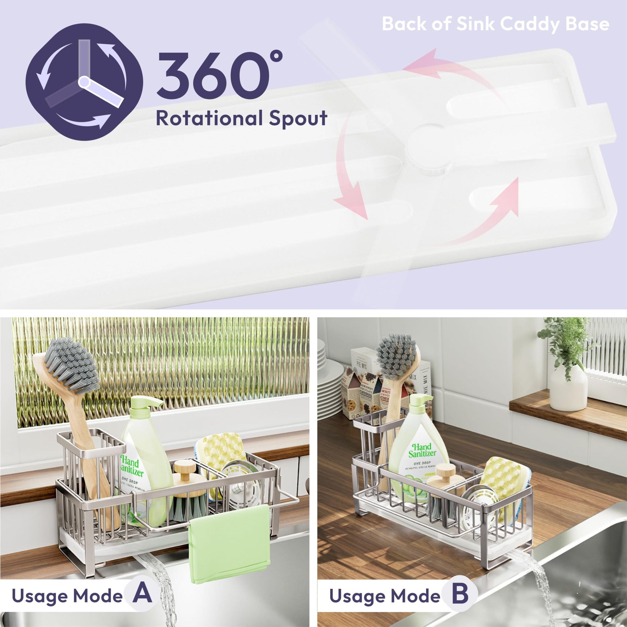 Sponge Holder for Kitchen Sink