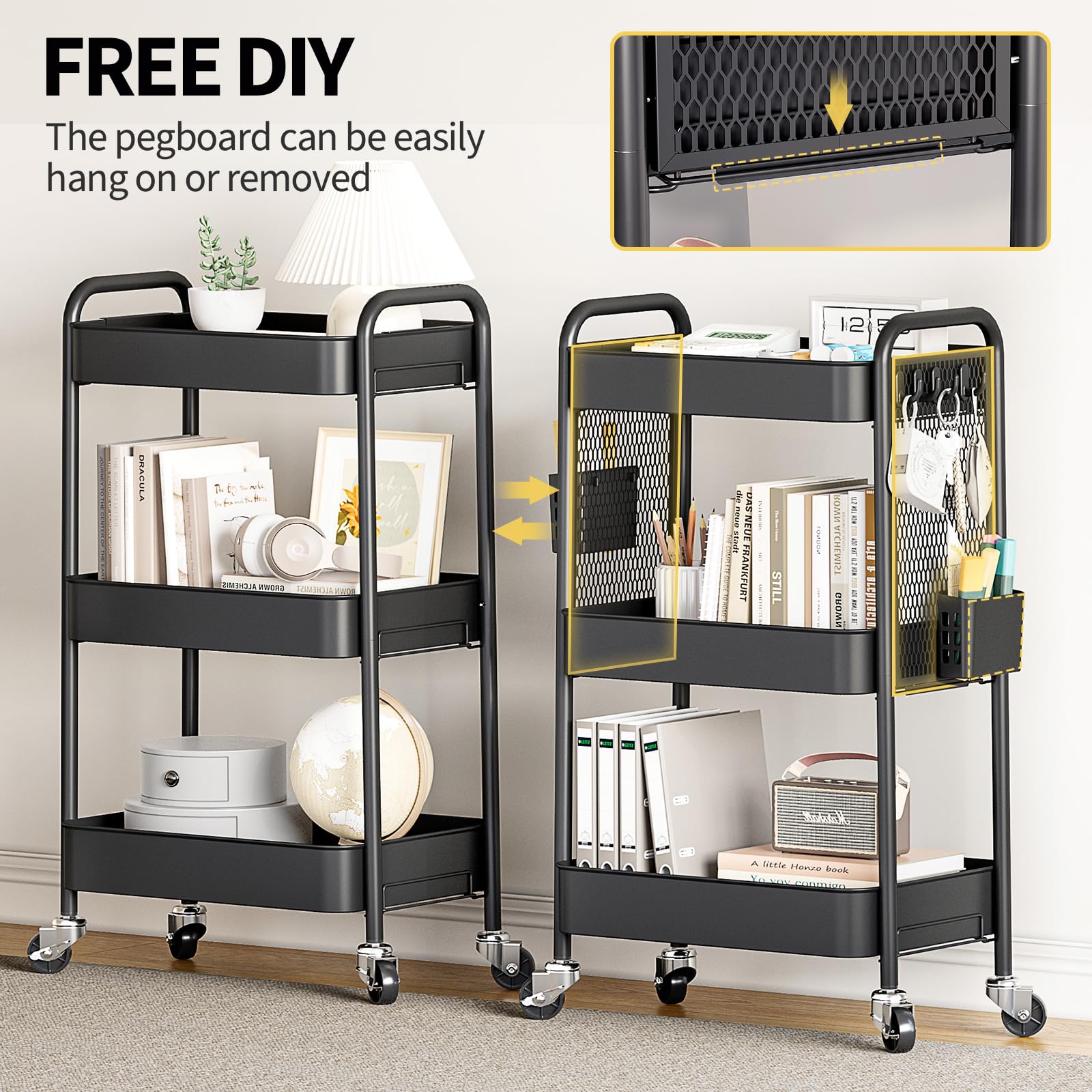 3 Tier Rolling Cart